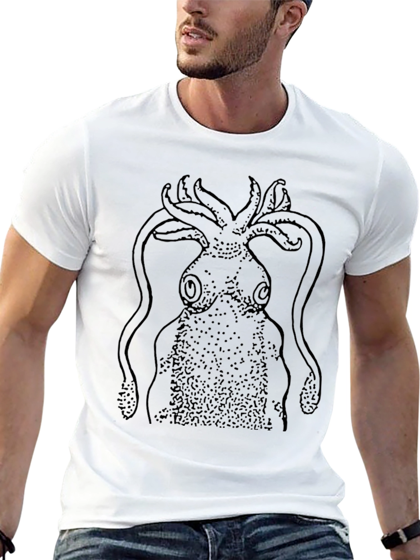 Squid Graphic Tee - Unique Black T-Shirt