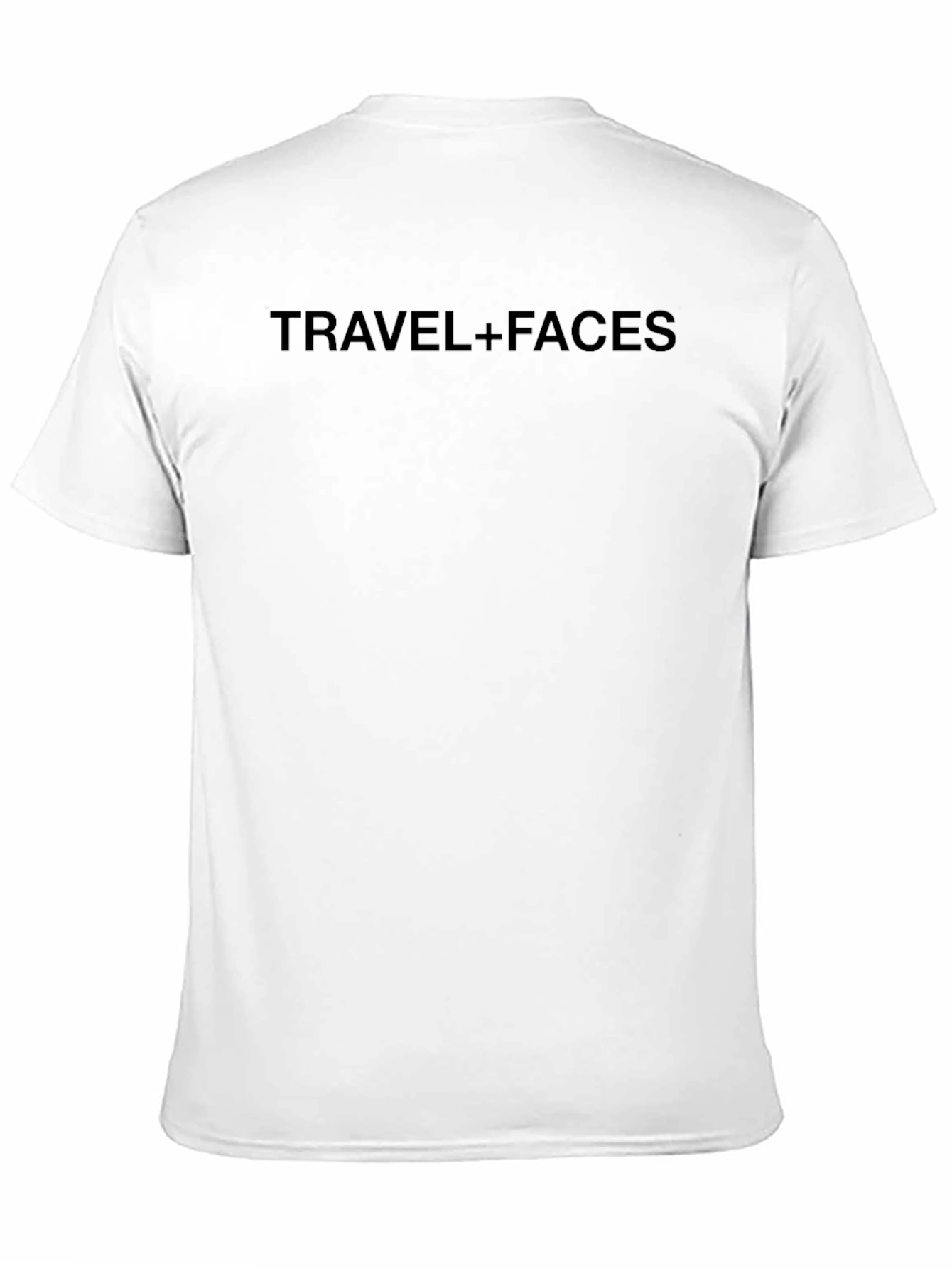Travel + Faces Black Graphic Tee