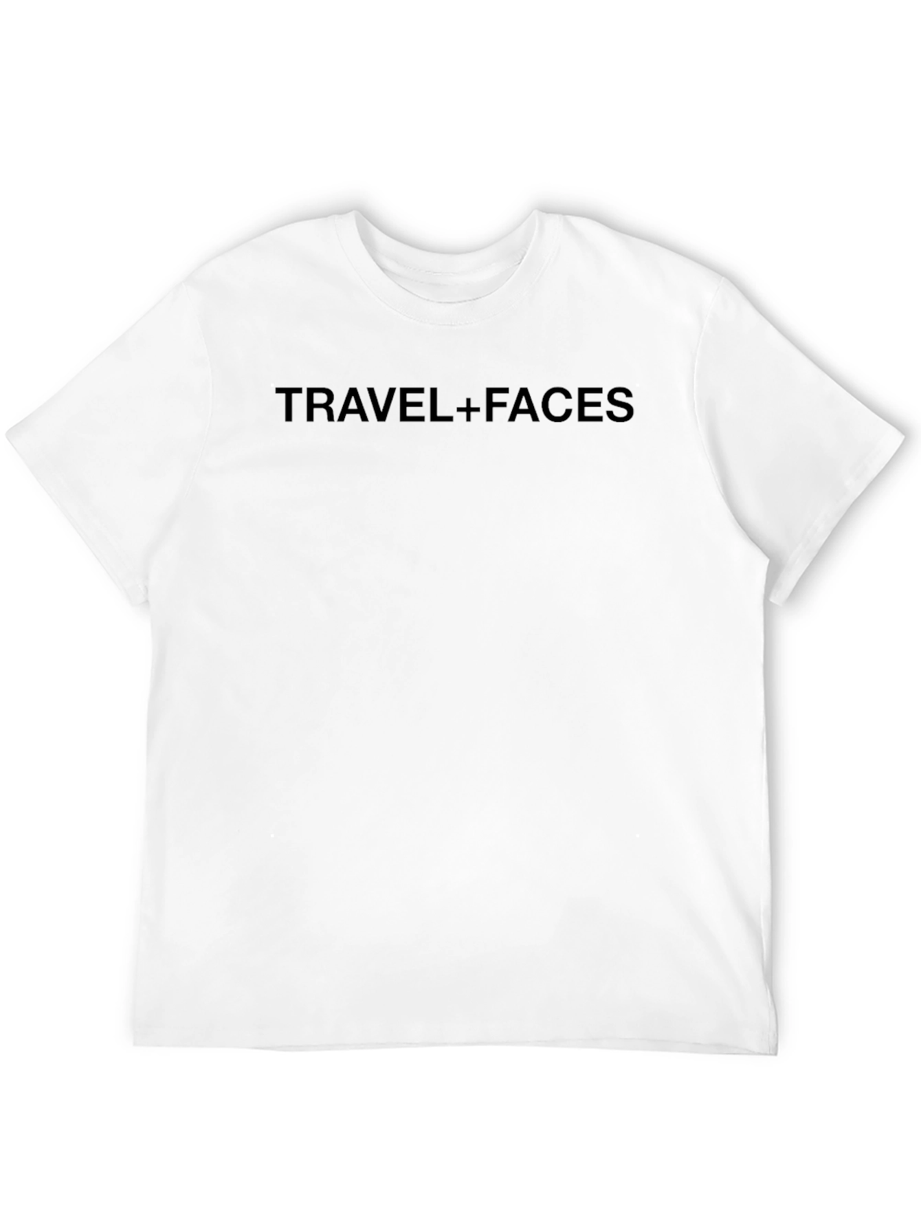 Travel + Faces Black Graphic Tee