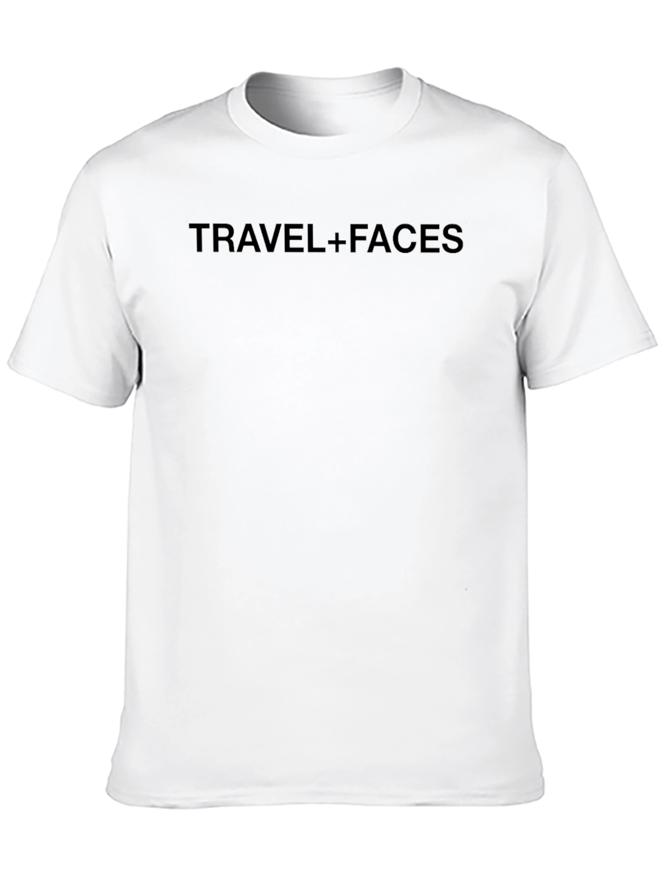 Travel + Faces Black Graphic Tee