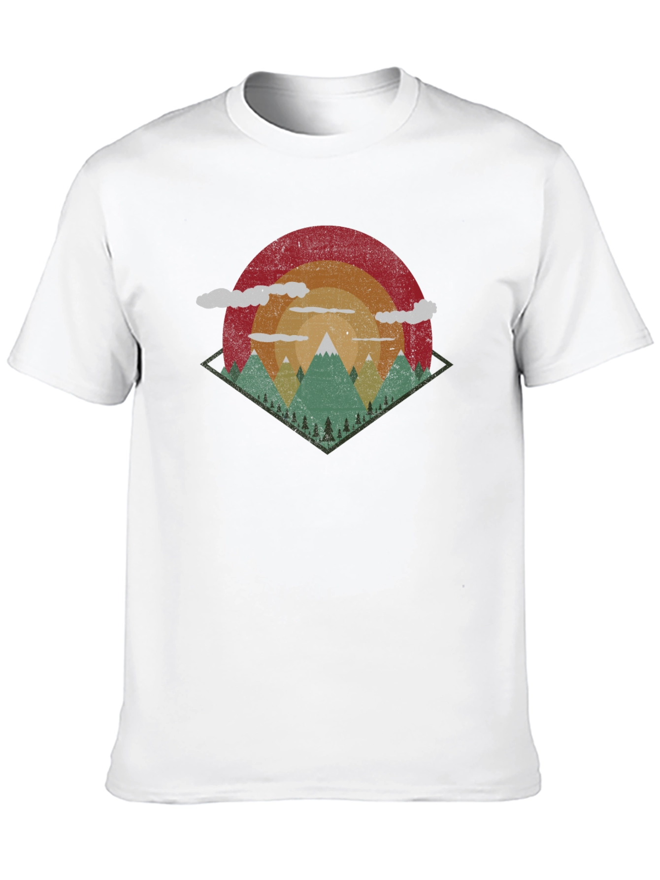 Retro Mountain T-Shirt - Adventure Awaits