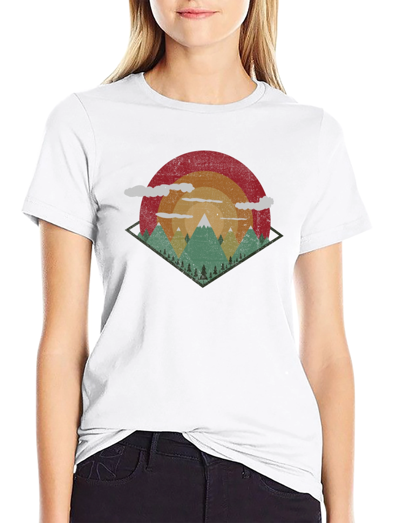 Retro Mountain T-Shirt - Adventure Awaits