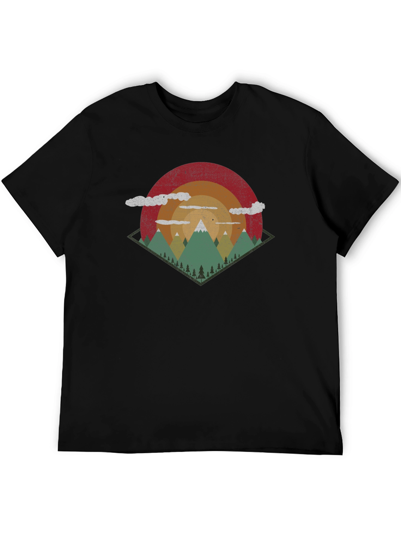 Retro Mountain T-Shirt - Adventure Awaits