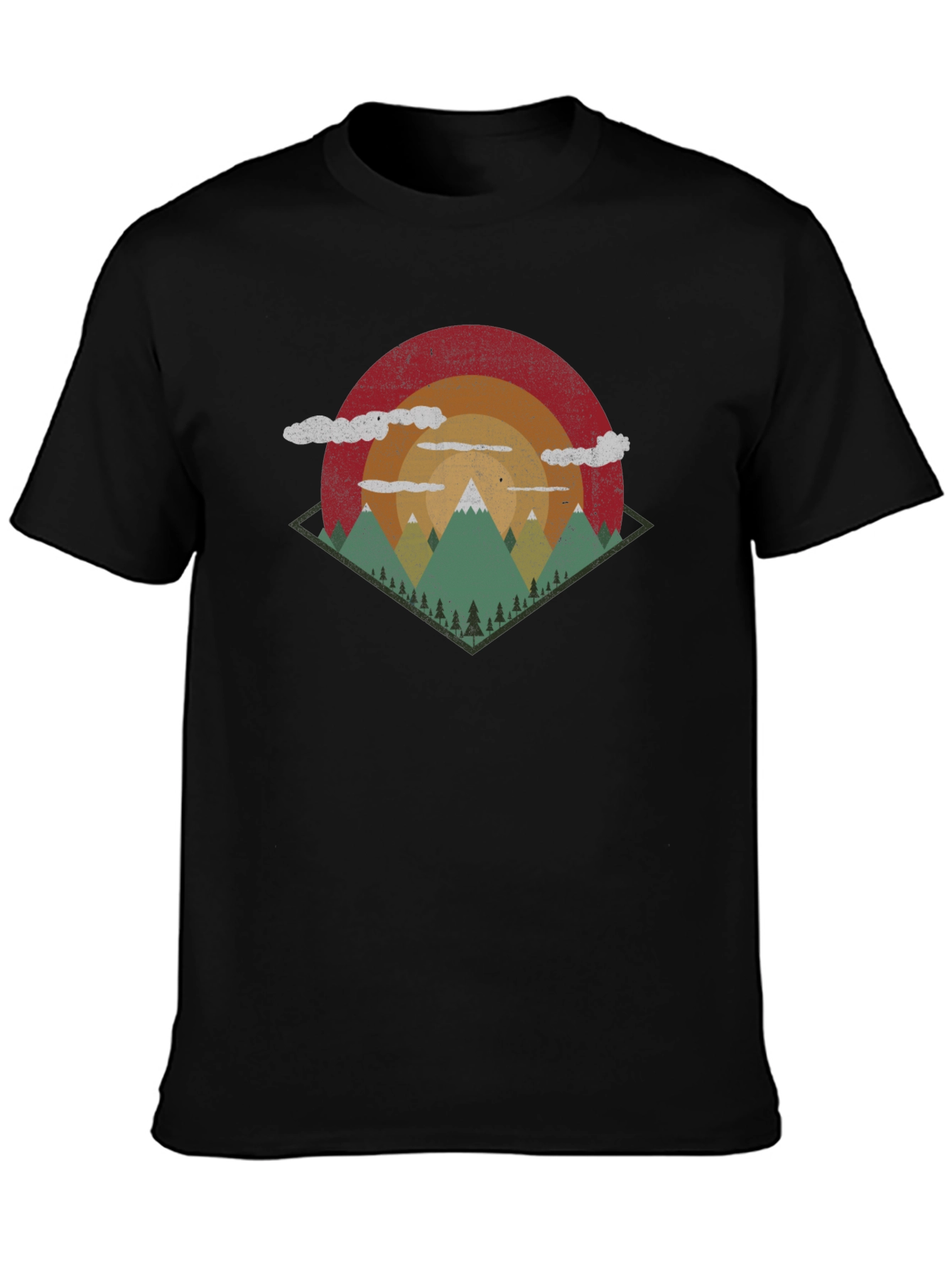 Retro Mountain T-Shirt - Adventure Awaits