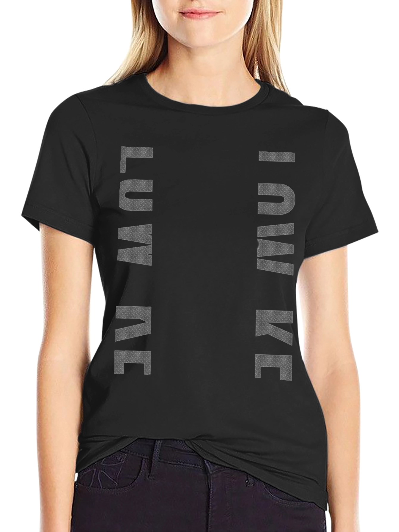 LUV ME LIKE ME Black Graphic Print Tee Shirt