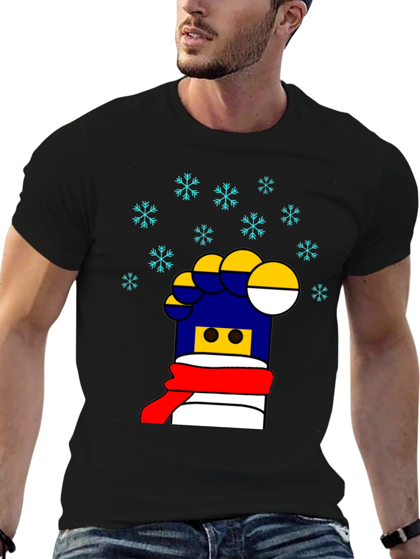 Festive LEGO Brick Graphic Tee