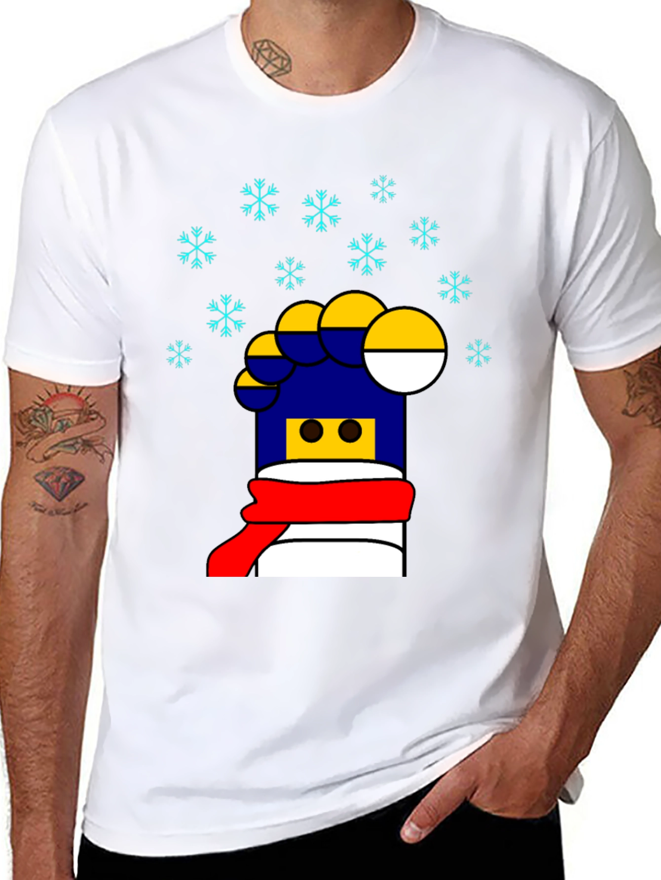 Festive LEGO Brick Graphic Tee
