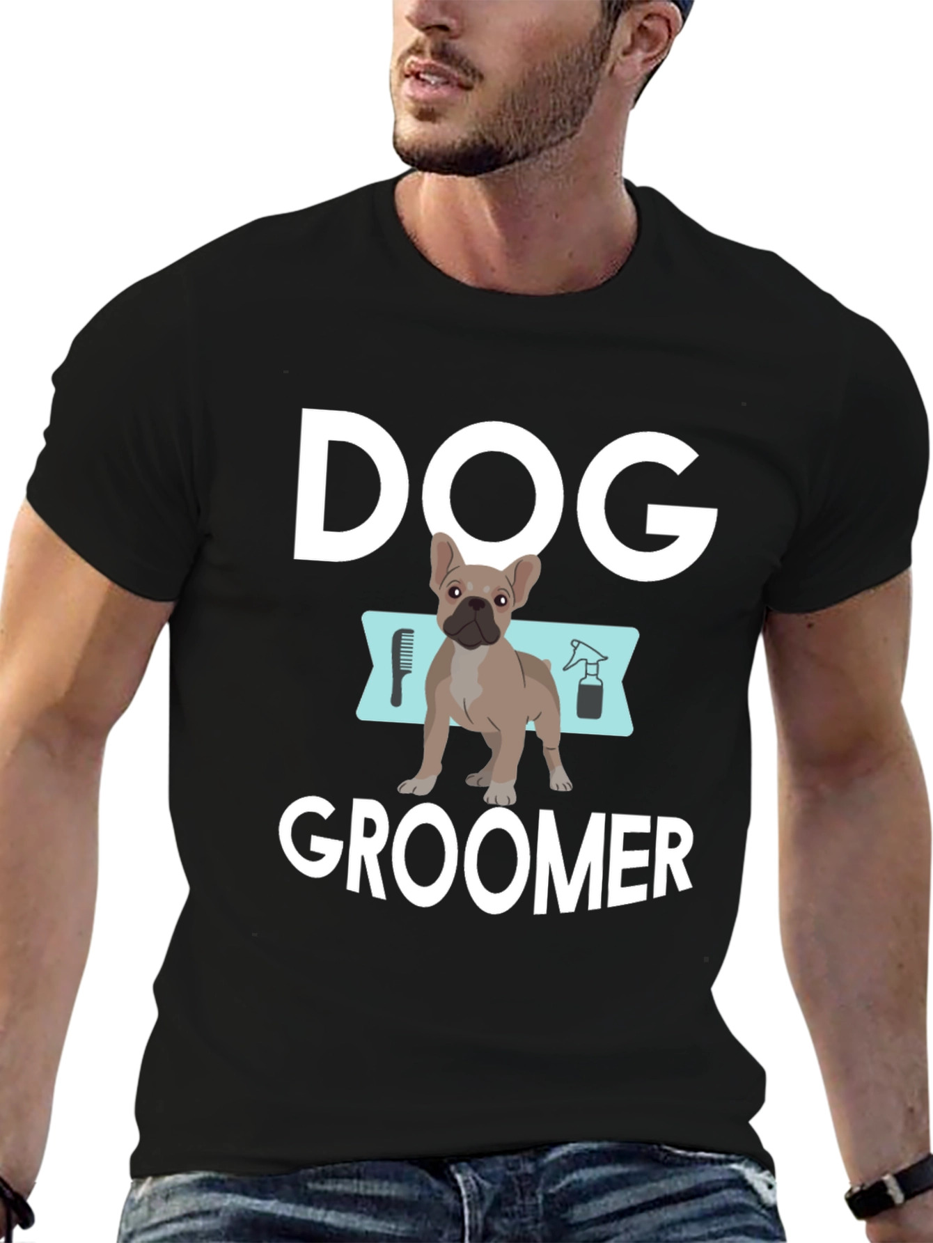 Dog Groomer T-Shirt - Unisex Black Cotton Tee