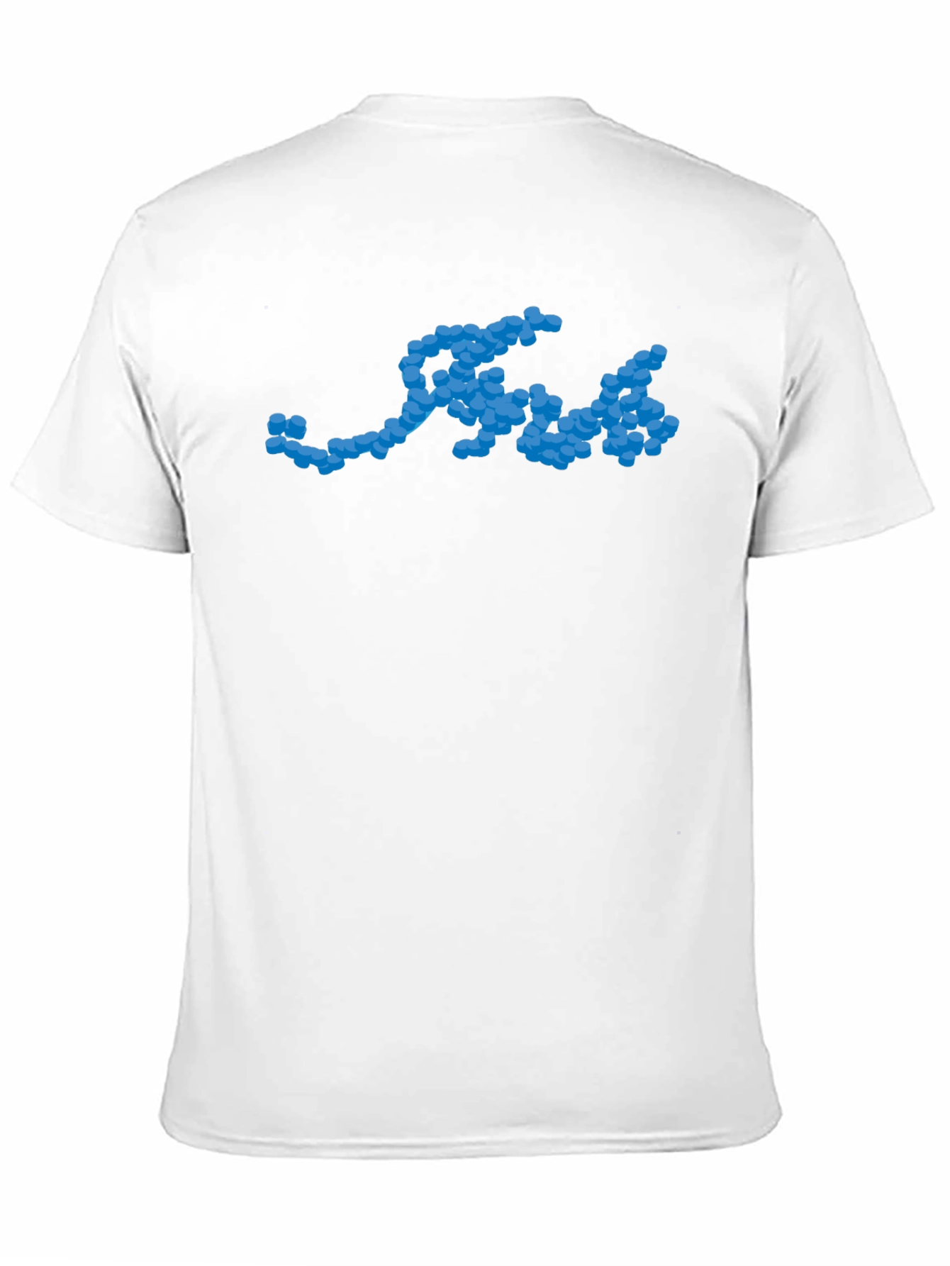 Cool Blue Molecule Graphic Black T-Shirt