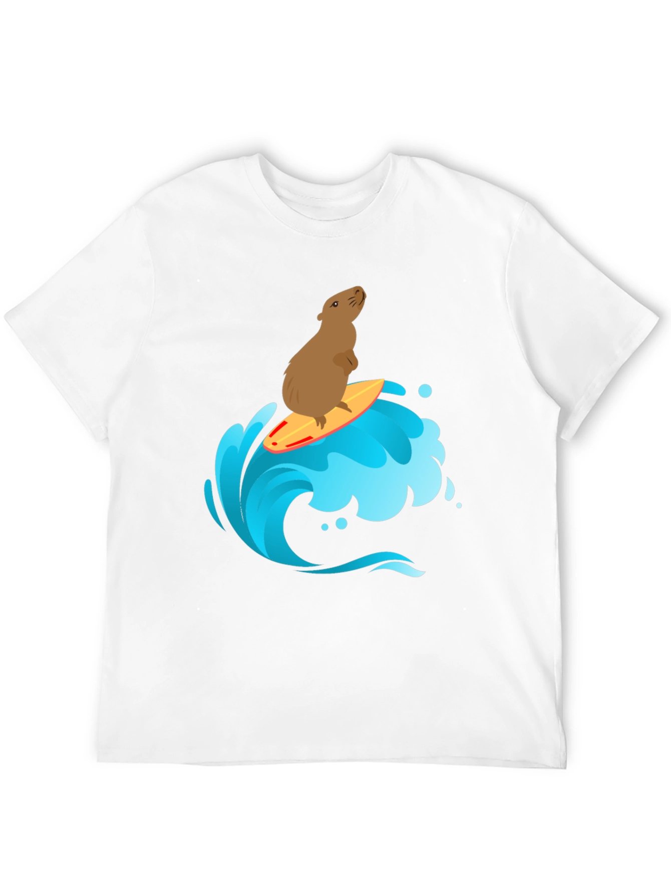 Surfing Capybara Graphic T-Shirt