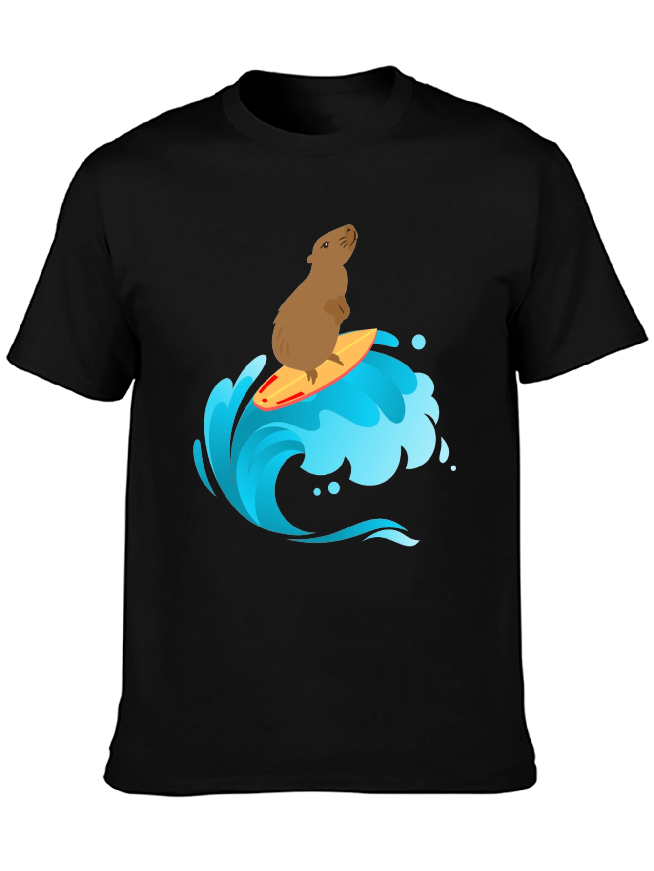 Surfing Capybara Graphic T-Shirt