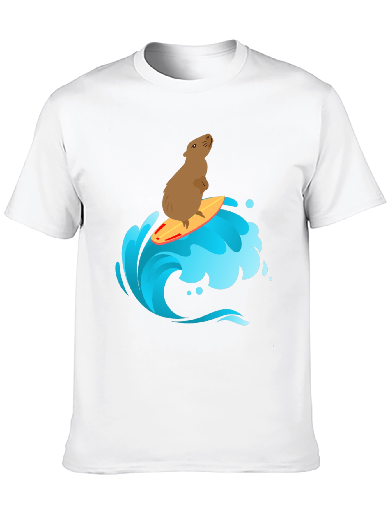 Surfing Capybara Graphic T-Shirt