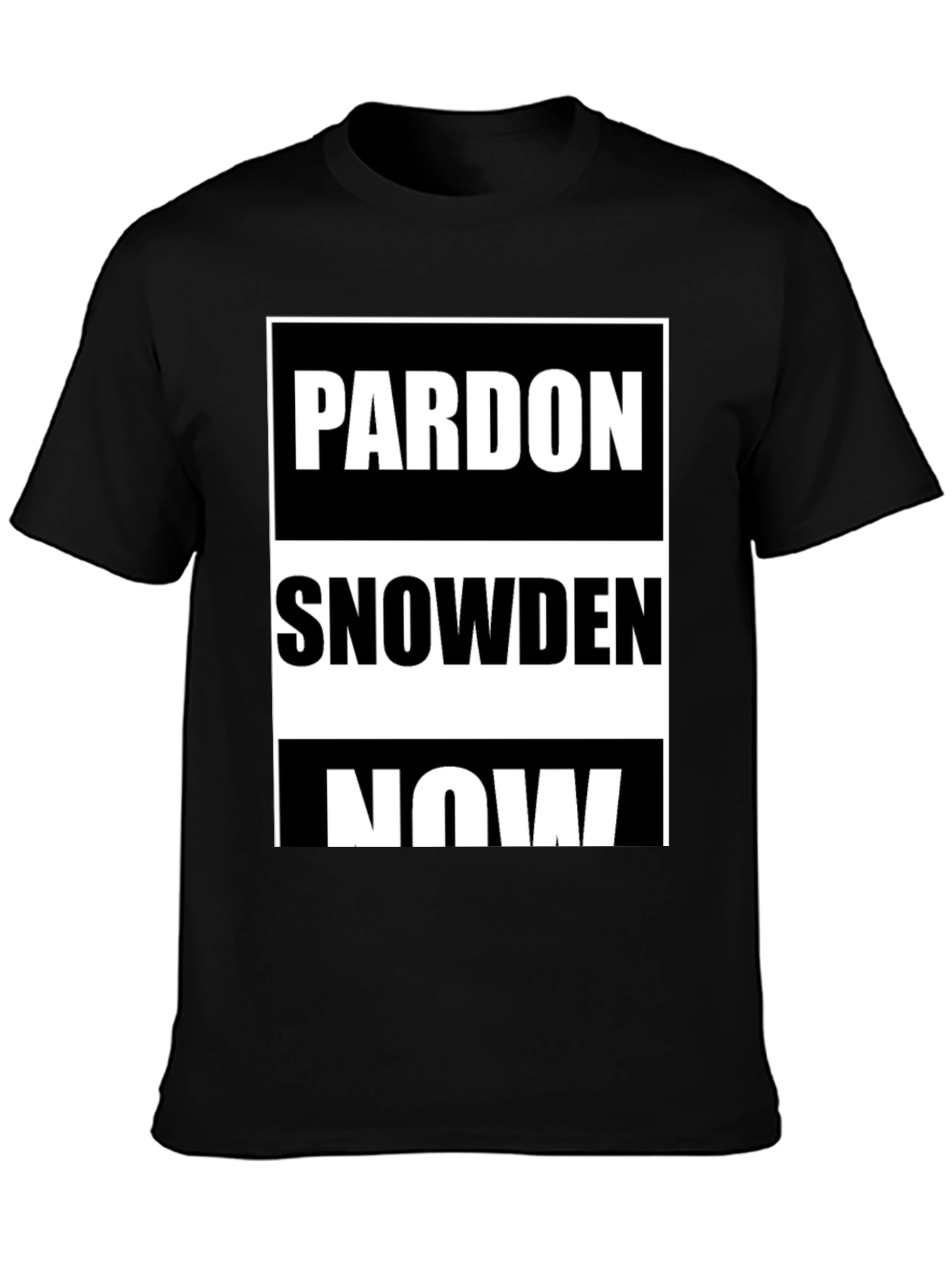 Pardon Snowden Now Graphic Tee - Black