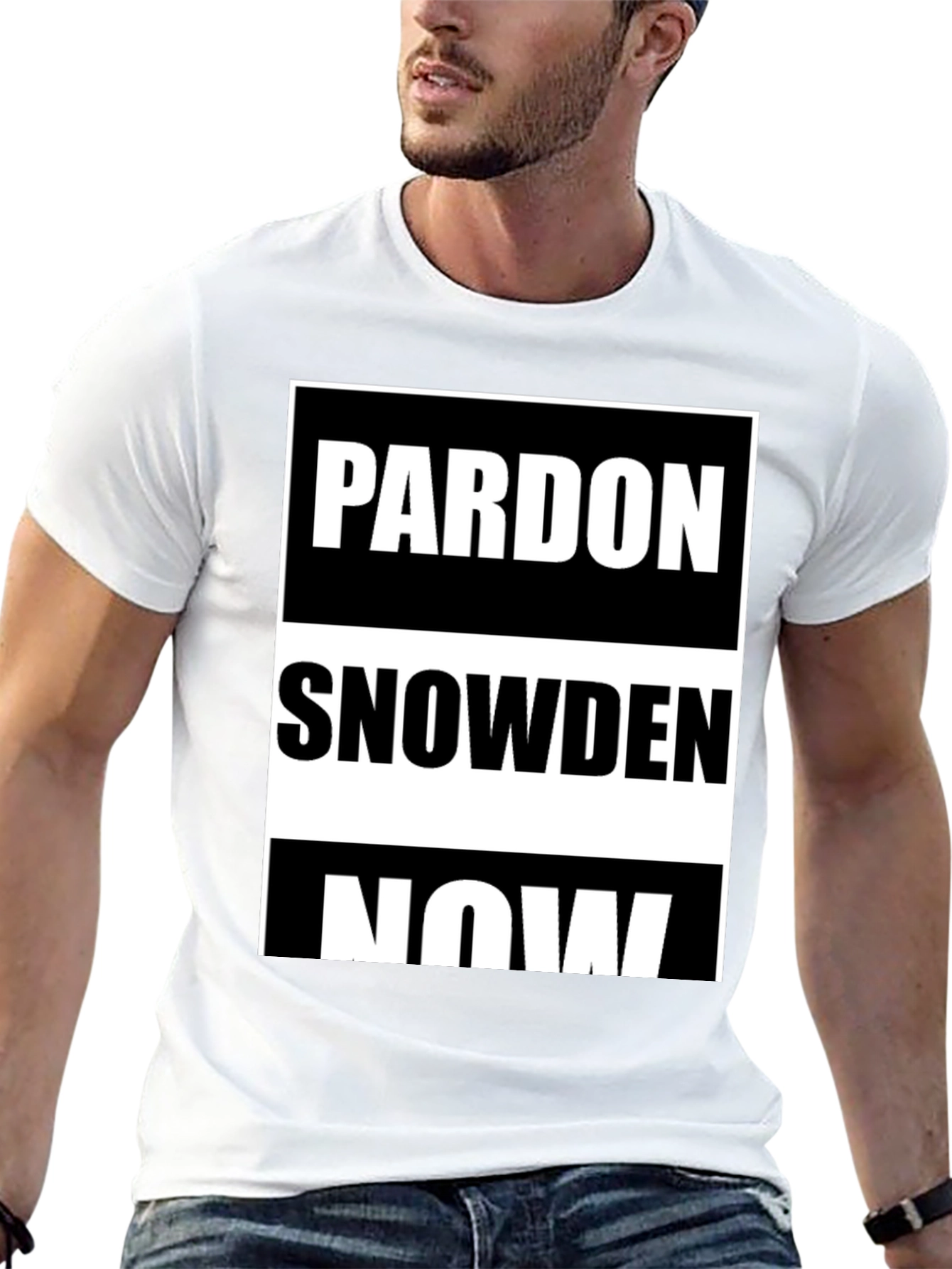 Pardon Snowden Now Graphic Tee - Black