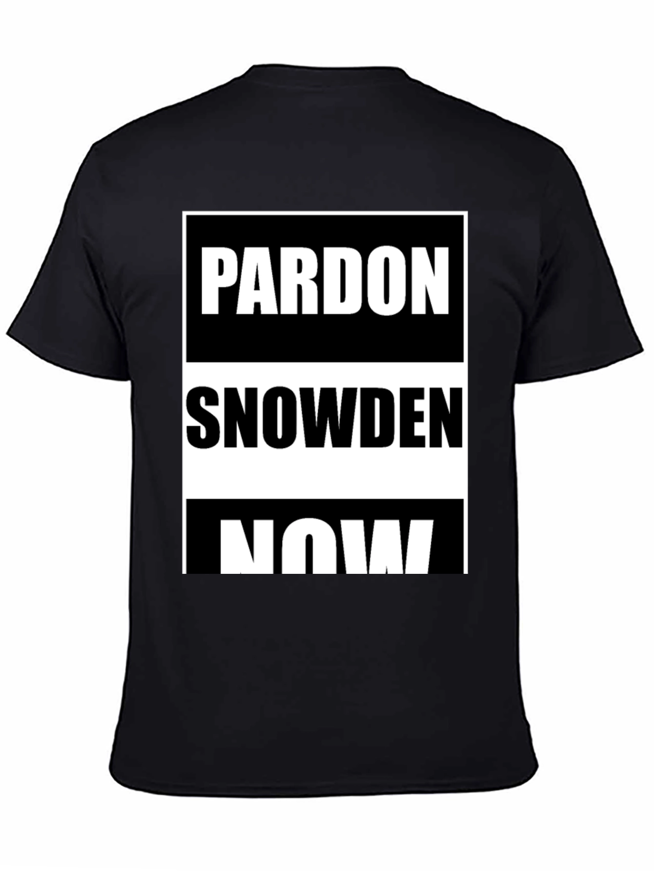 Pardon Snowden Now Graphic Tee - Black