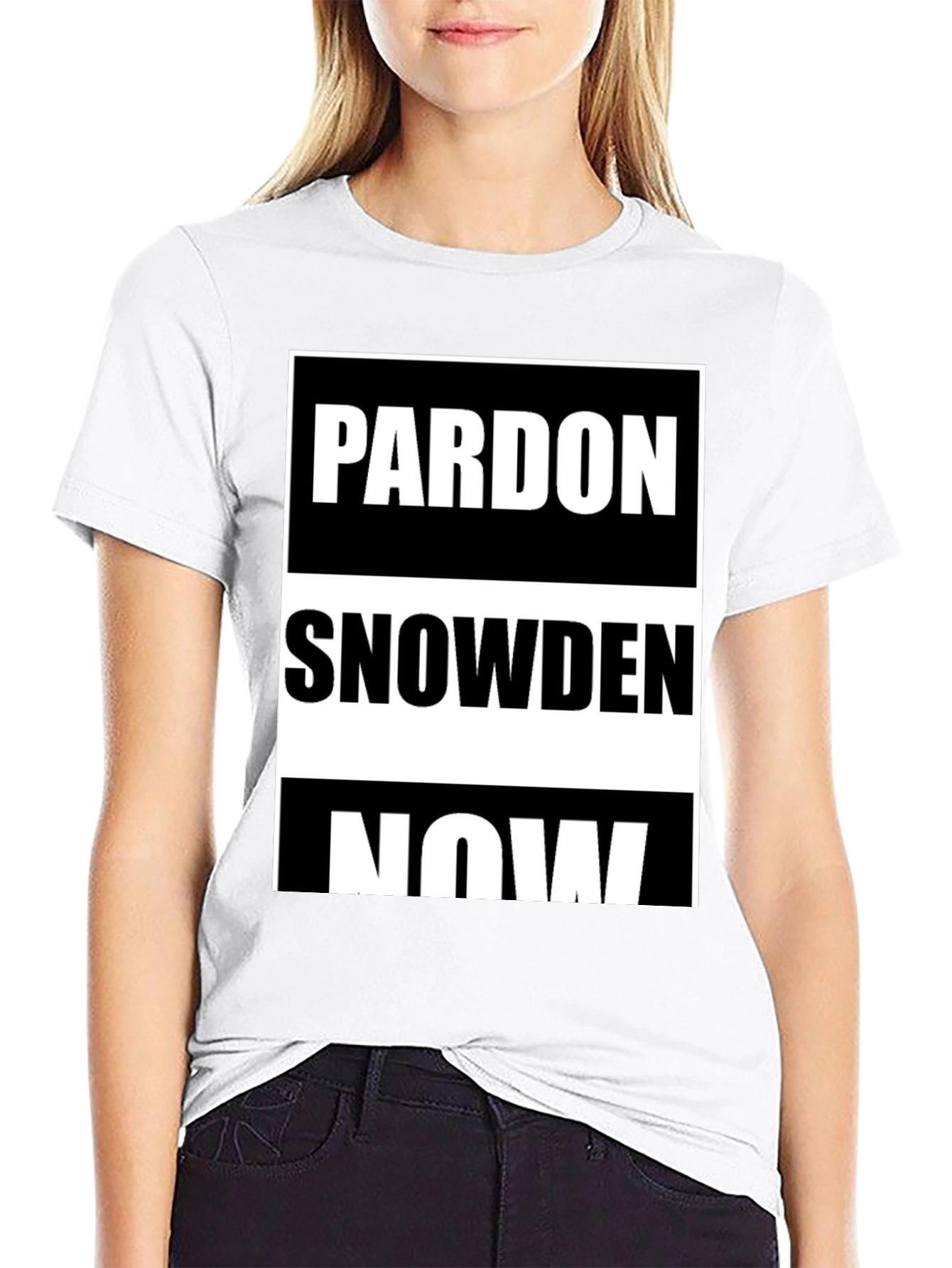 Pardon Snowden Now Graphic Tee - Black