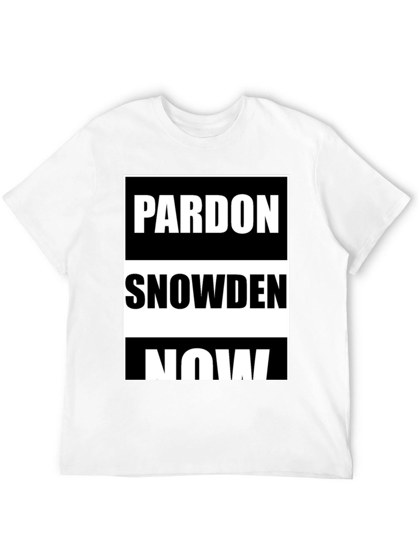 Pardon Snowden Now Graphic Tee - Black