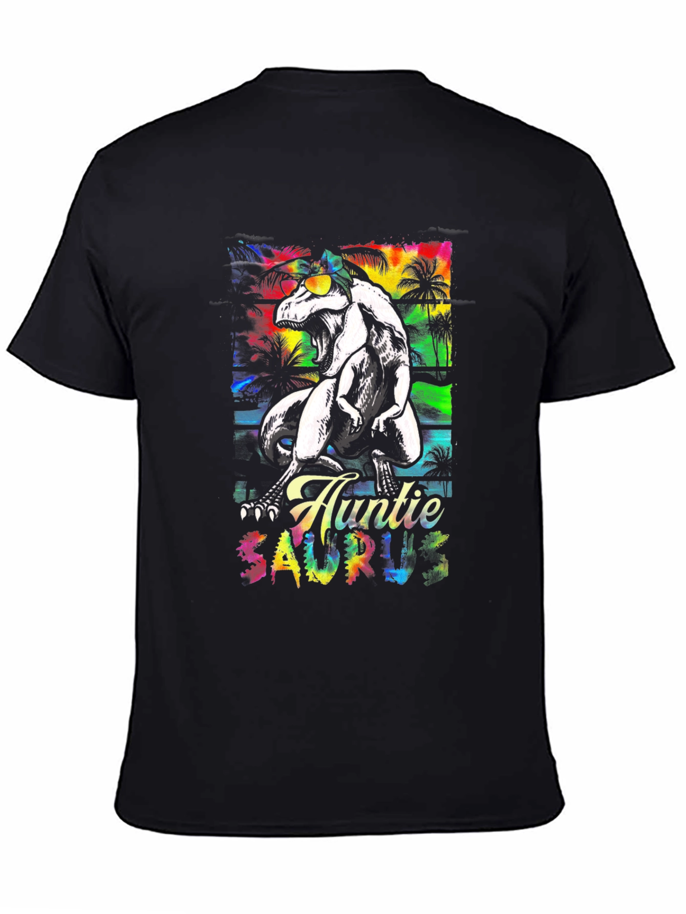 Auntie Saurus Rex Black T-Shirt