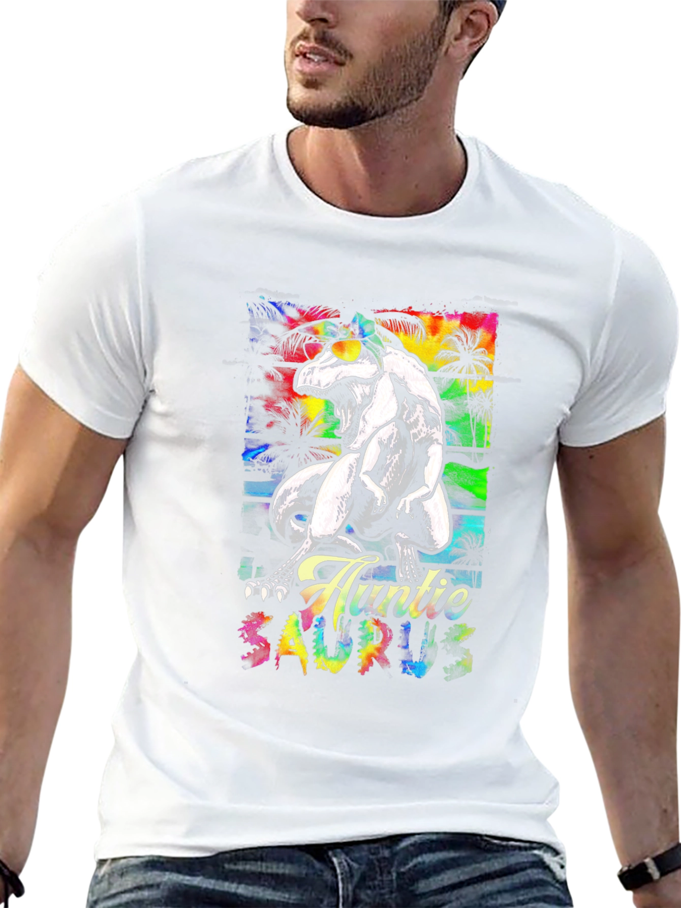 Auntie Saurus Rex Black T-Shirt