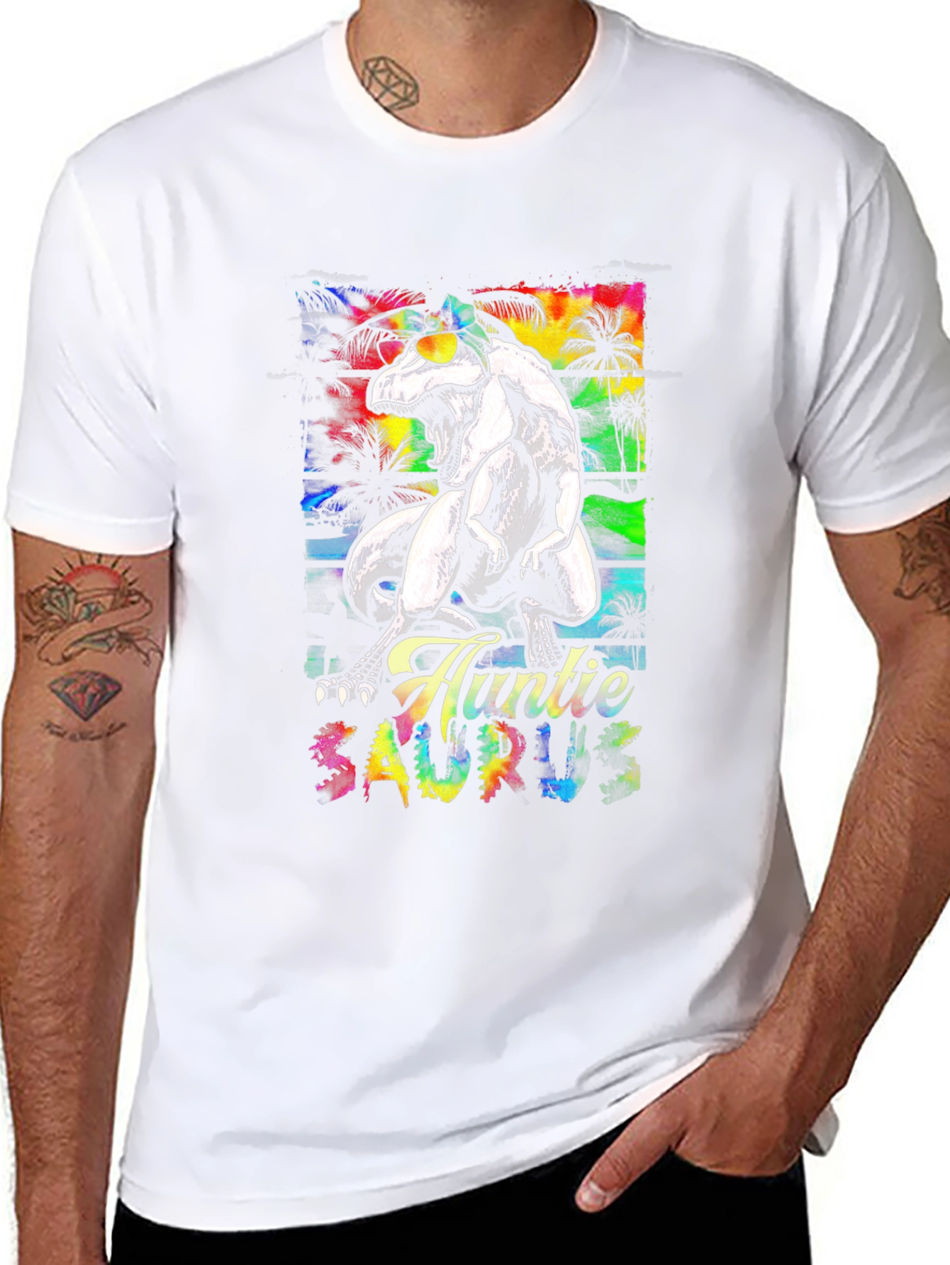 Auntie Saurus Rex Black T-Shirt