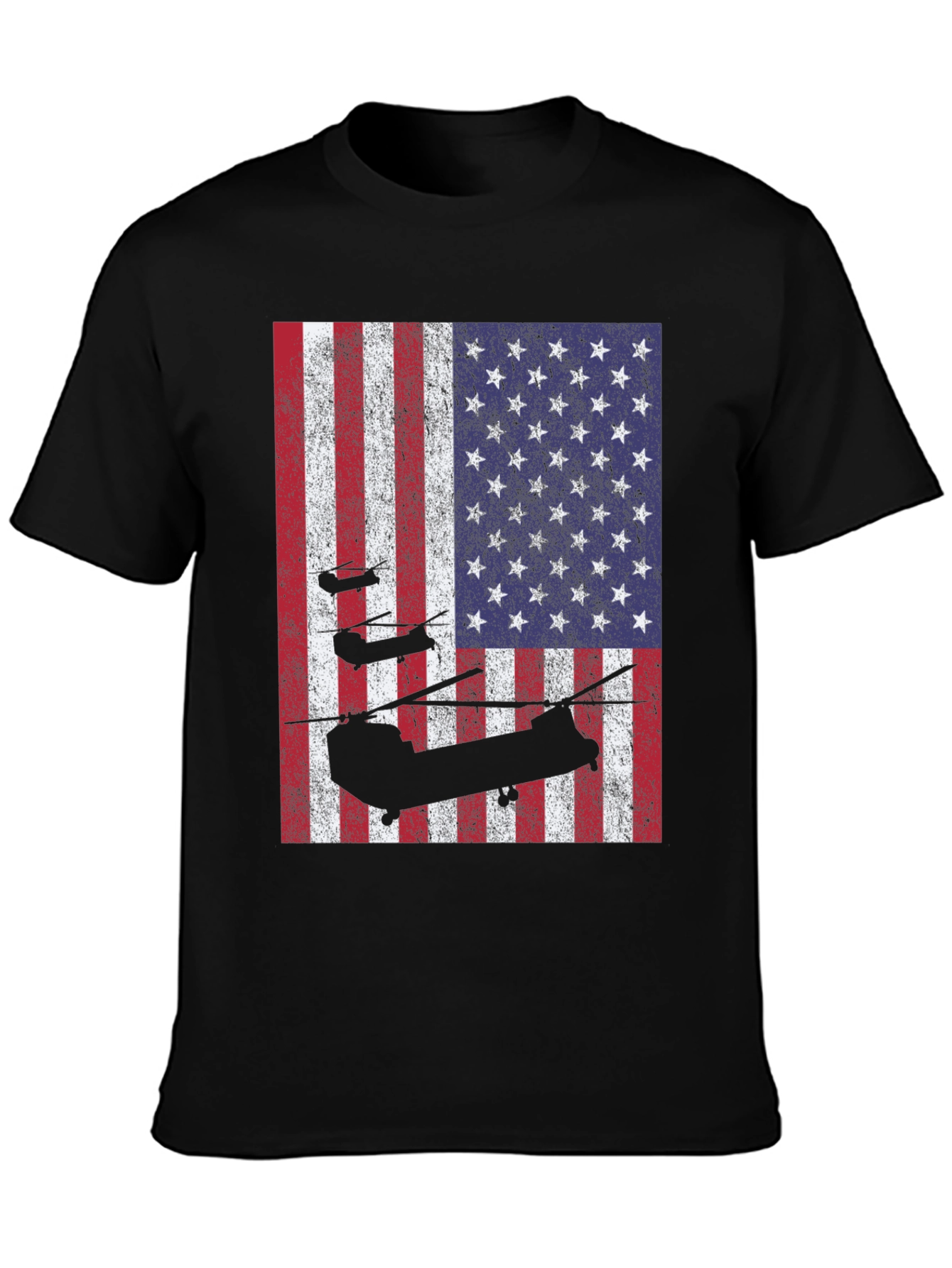 American Flag Helicopter T-Shirt