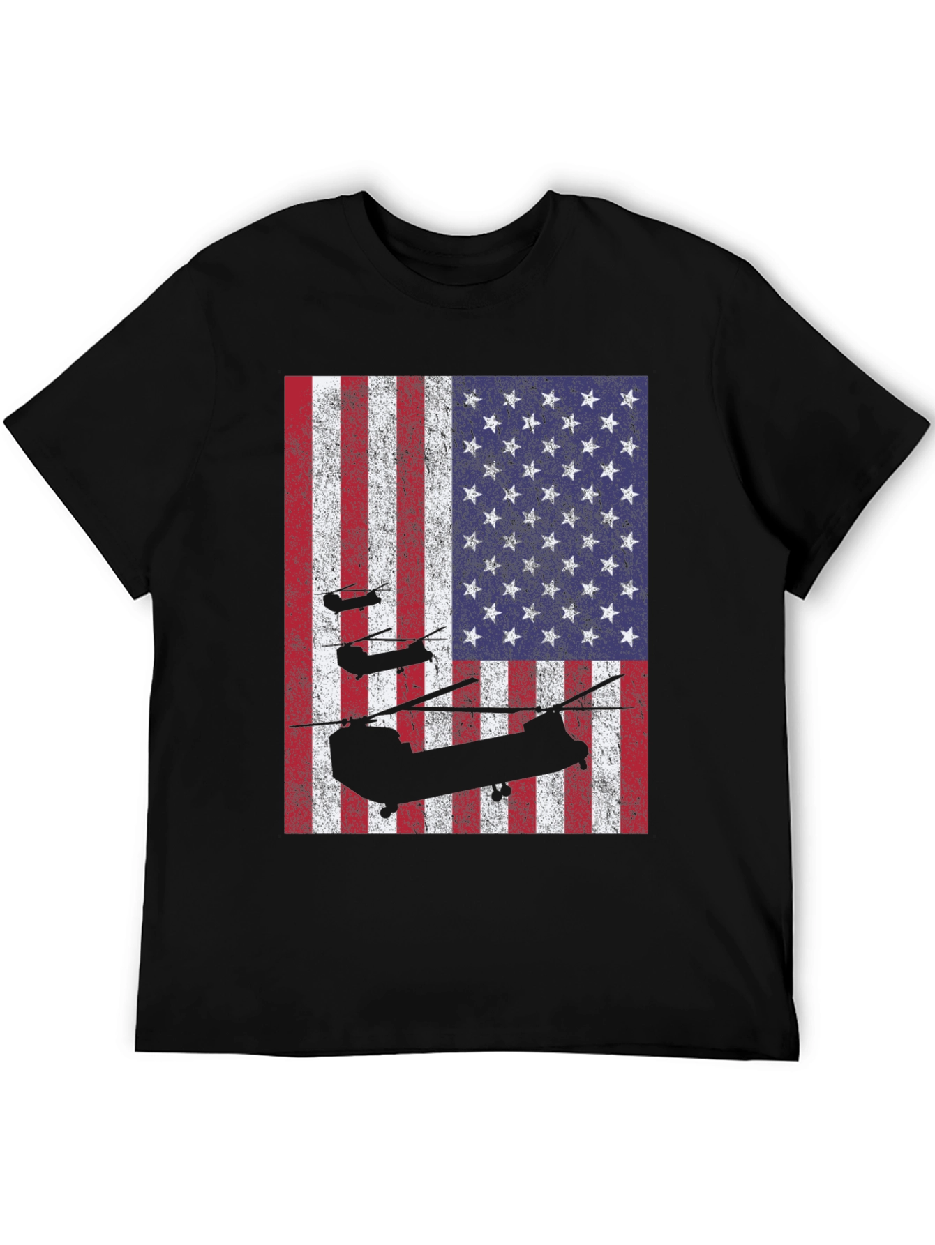 American Flag Helicopter T-Shirt