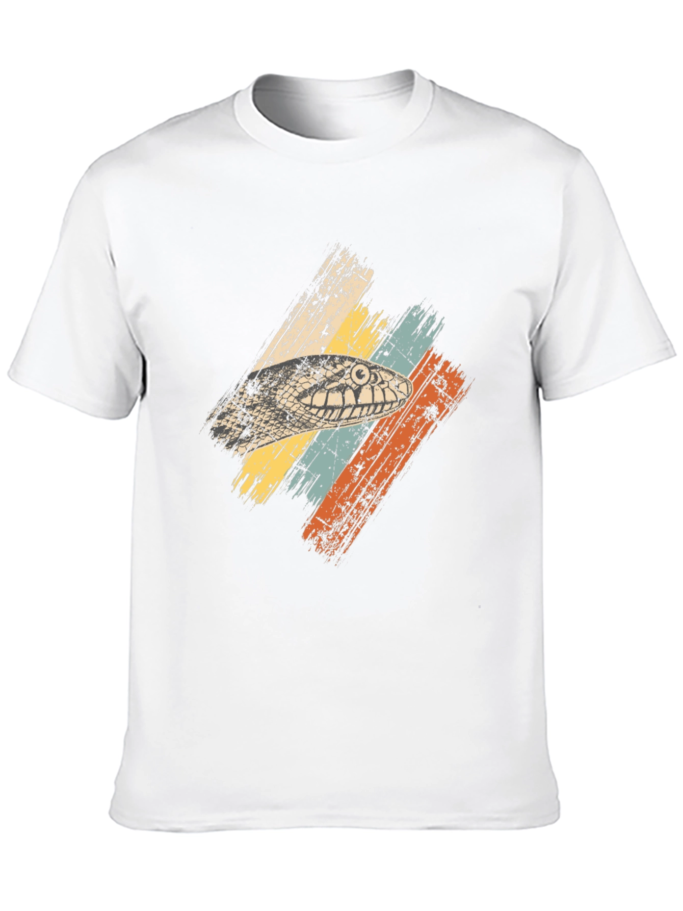 Retro Snake Head Graphic Tee - Black