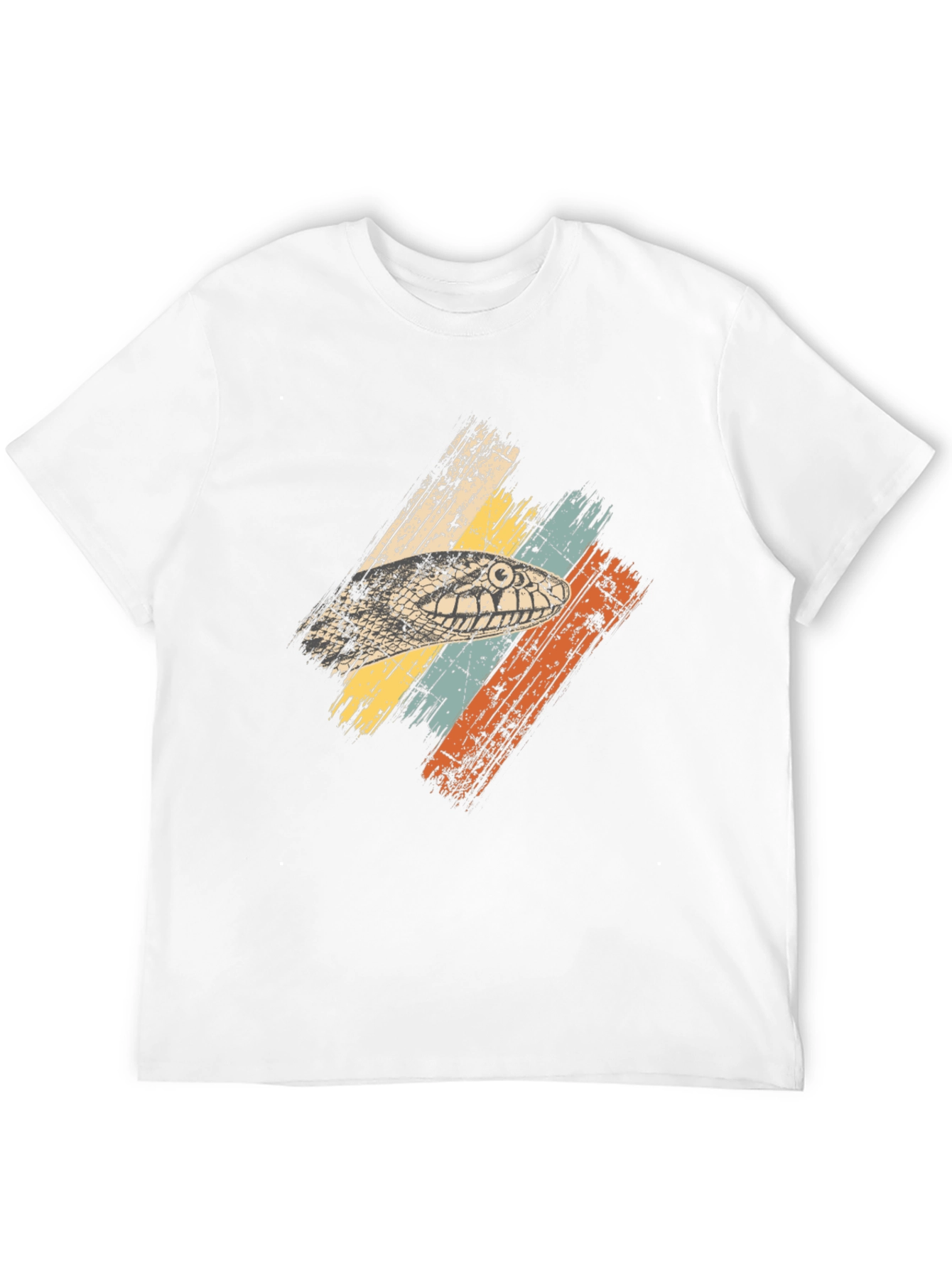 Retro Snake Head Graphic Tee - Black