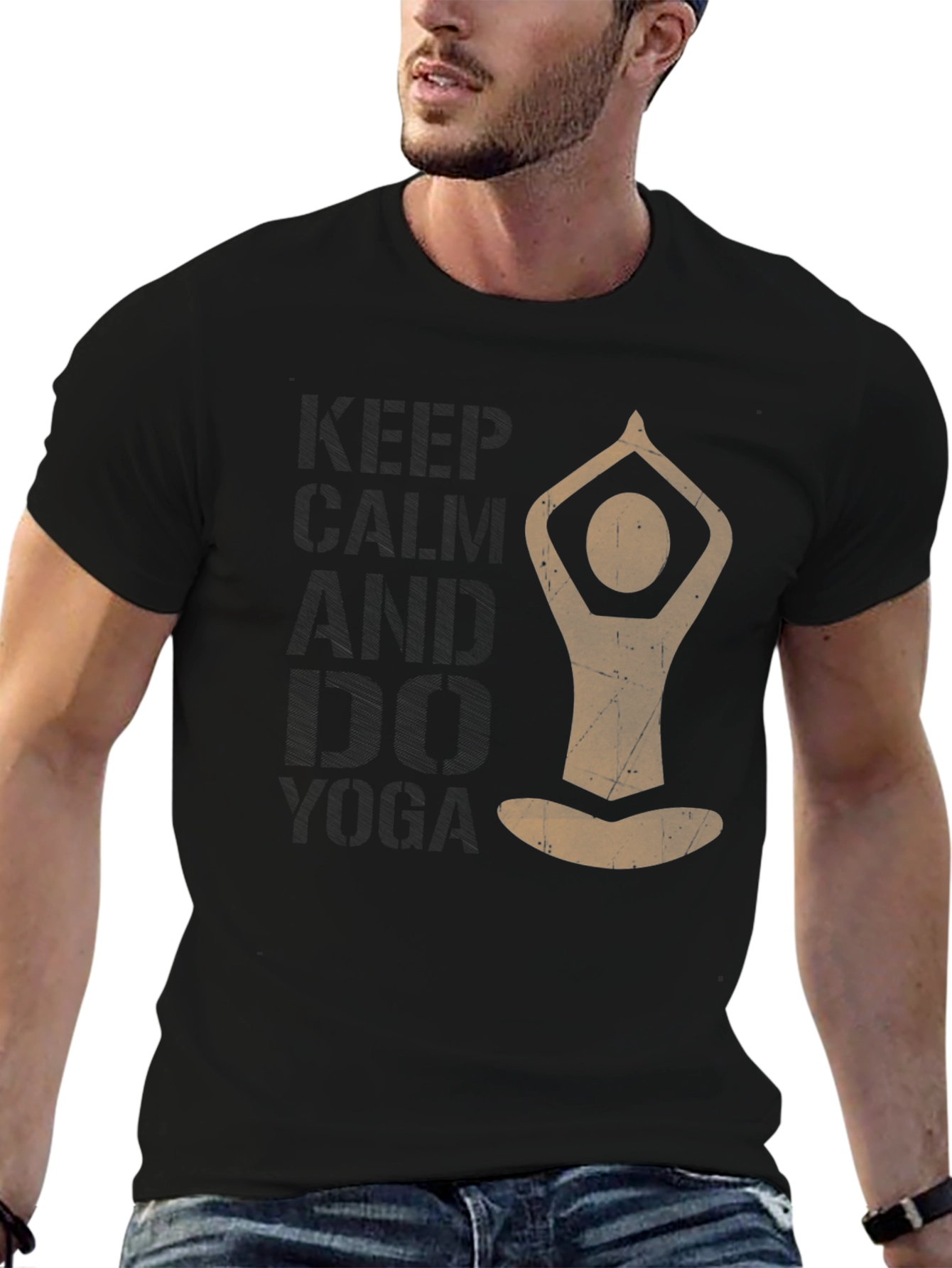 Yoga Pose Graphic Tee - Relax and Meditate