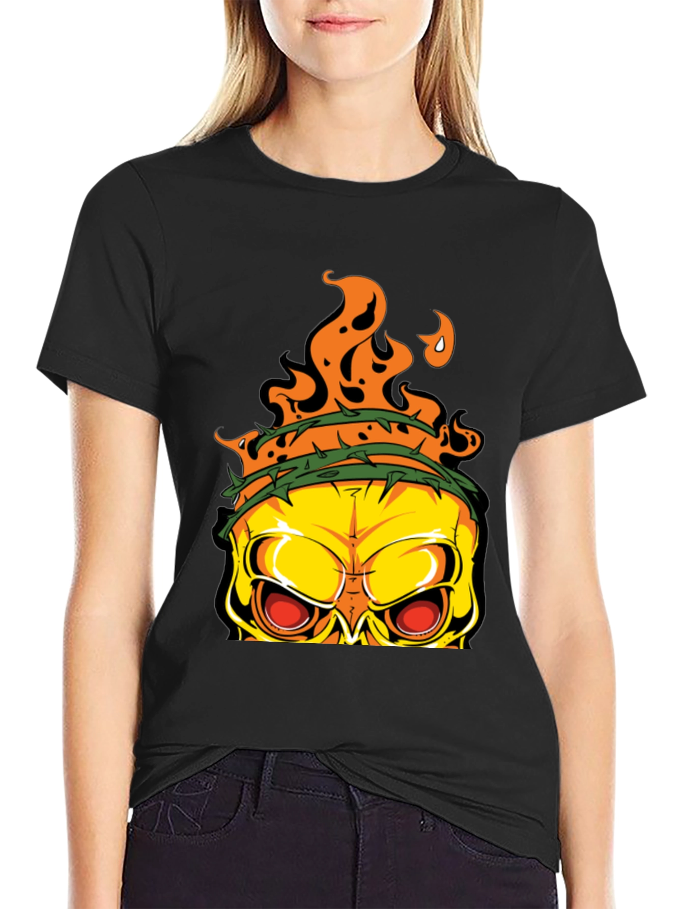 Edgy Skull Graphic T-Shirt - Mens Black Tee