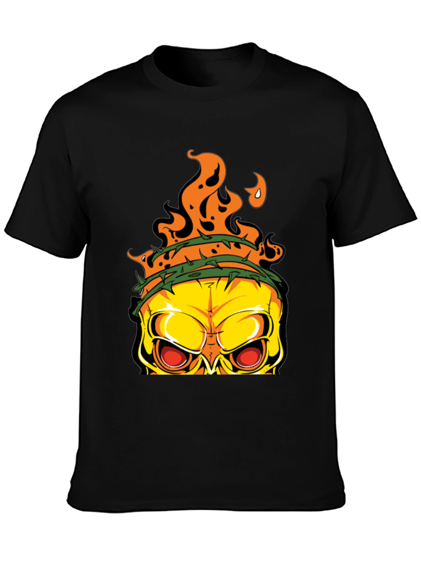 Edgy Skull Graphic T-Shirt - Mens Black Tee