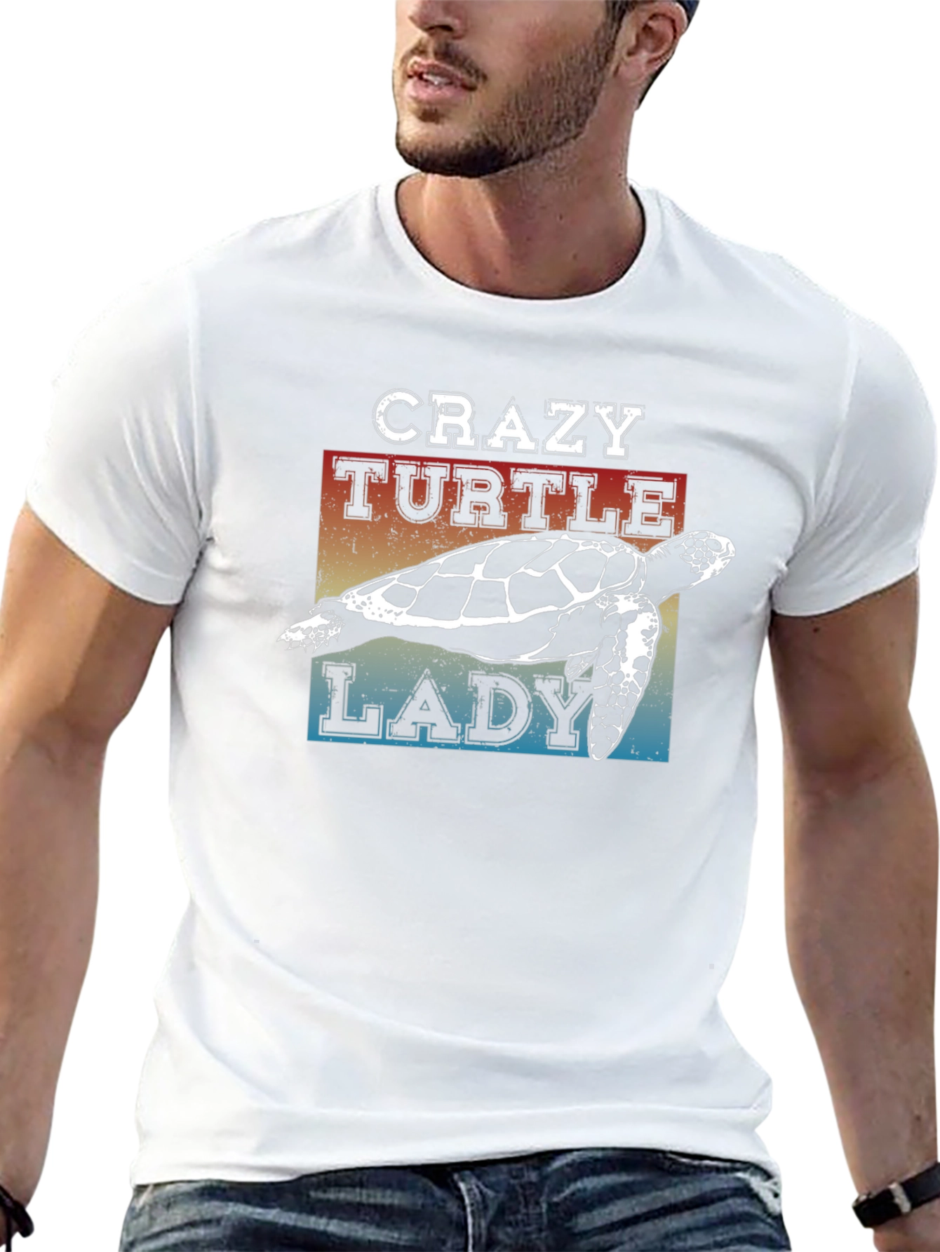 Crazy Turtle Lady T-Shirt - Unisex Black Tee