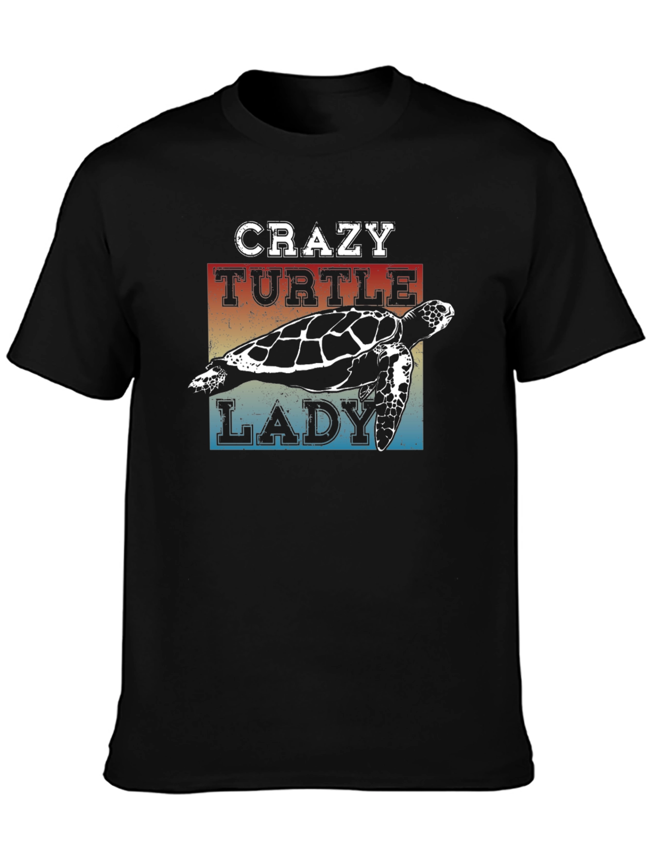 Crazy Turtle Lady T-Shirt - Unisex Black Tee