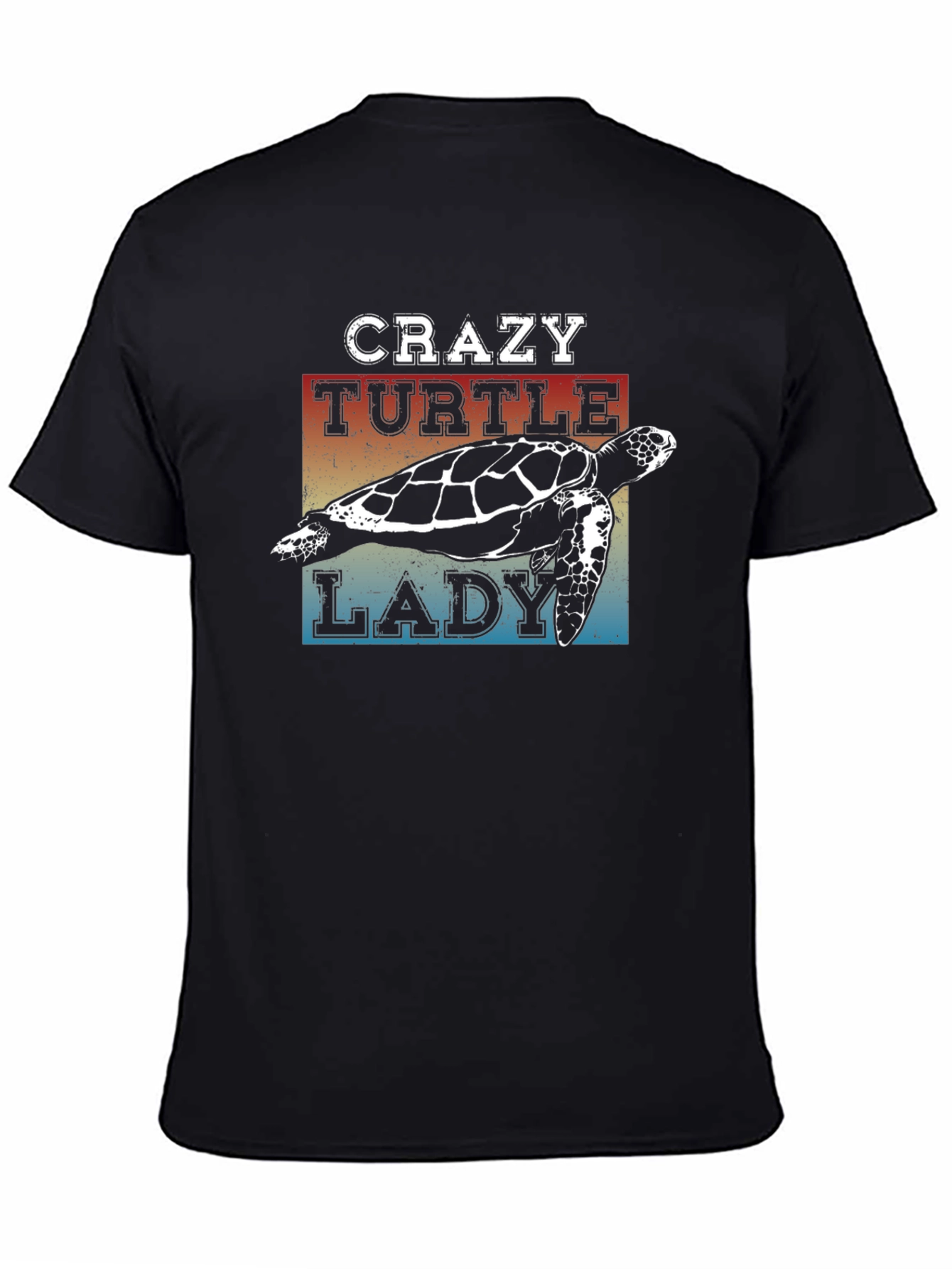 Crazy Turtle Lady T-Shirt - Unisex Black Tee