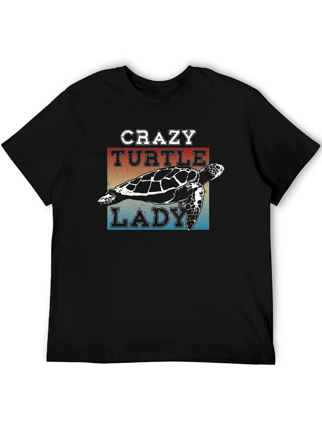 Crazy Turtle Lady T-Shirt - Unisex Black Tee