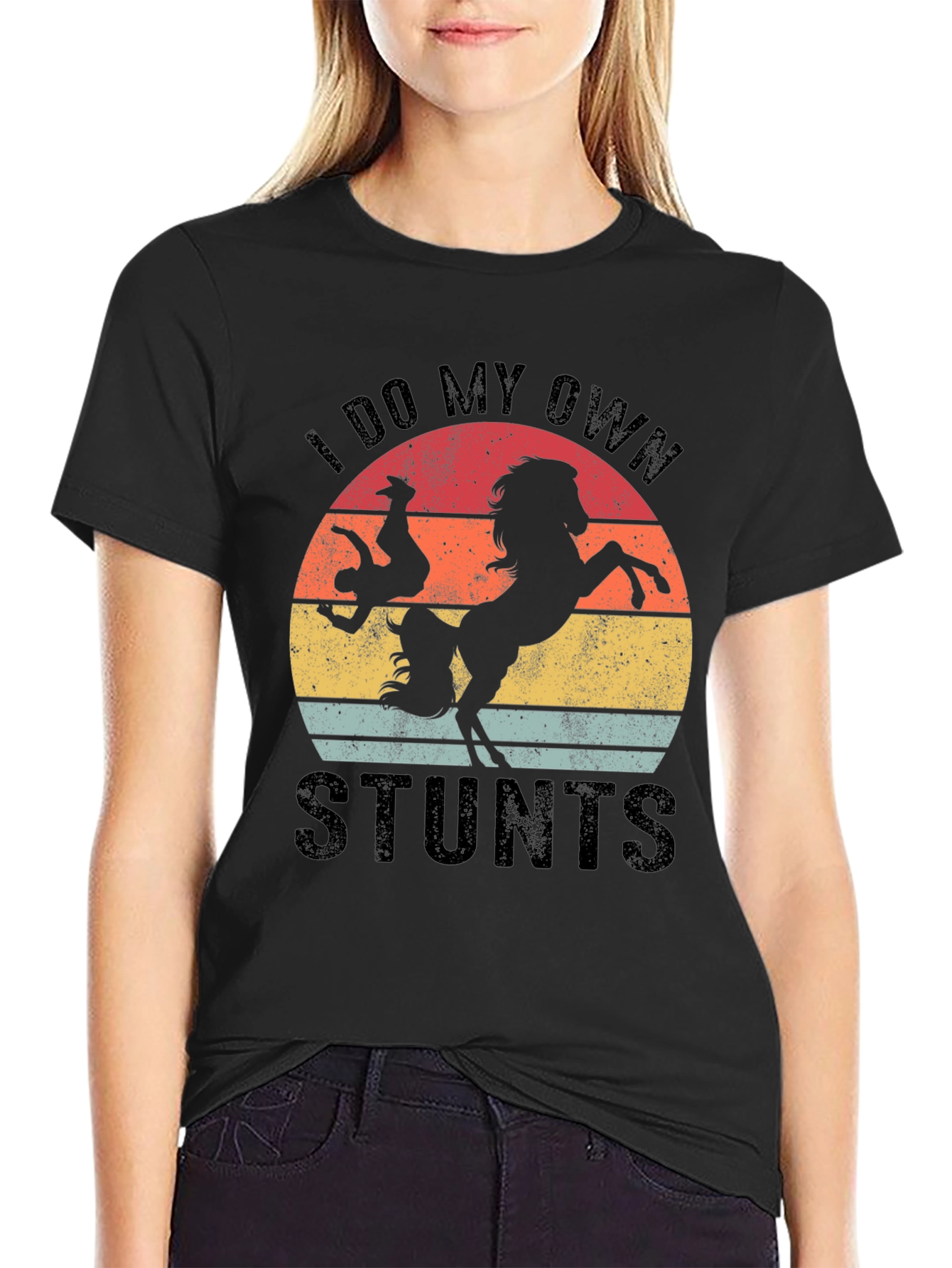 I Do My Own Stunts Horse T-Shirt