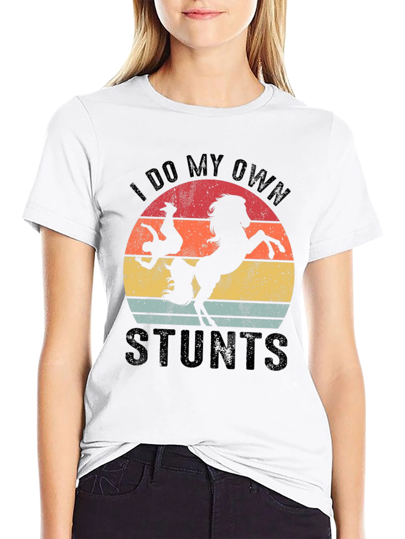 I Do My Own Stunts Horse T-Shirt