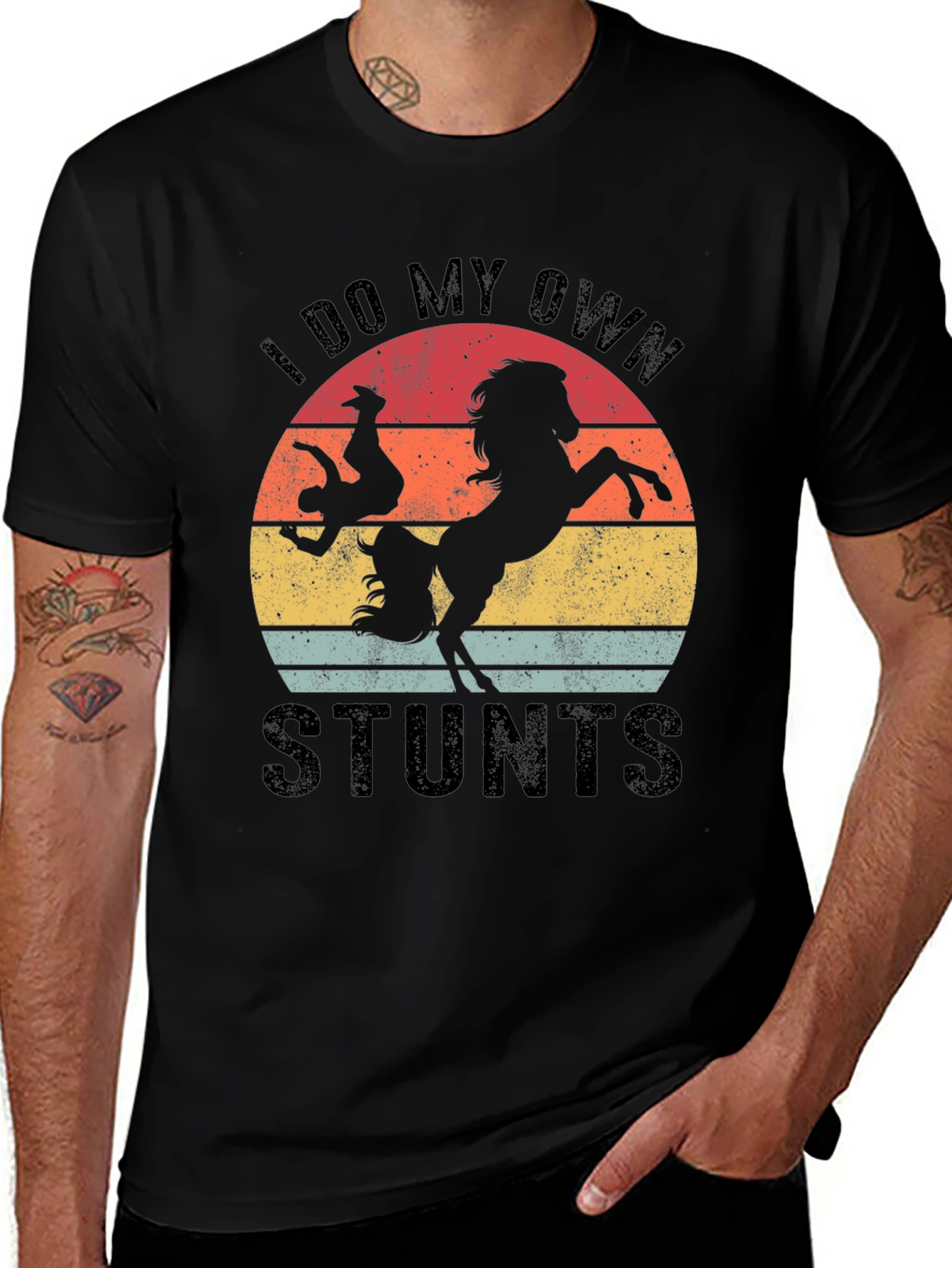 I Do My Own Stunts Horse T-Shirt