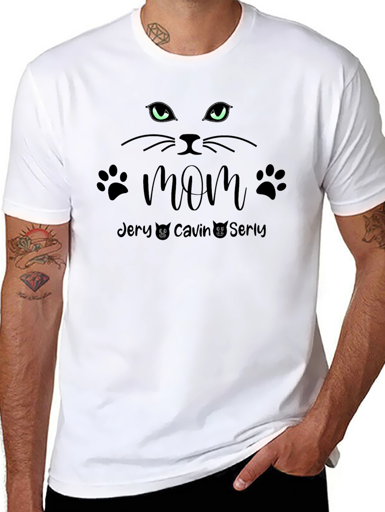 Cat Mom Personalized T-Shirt