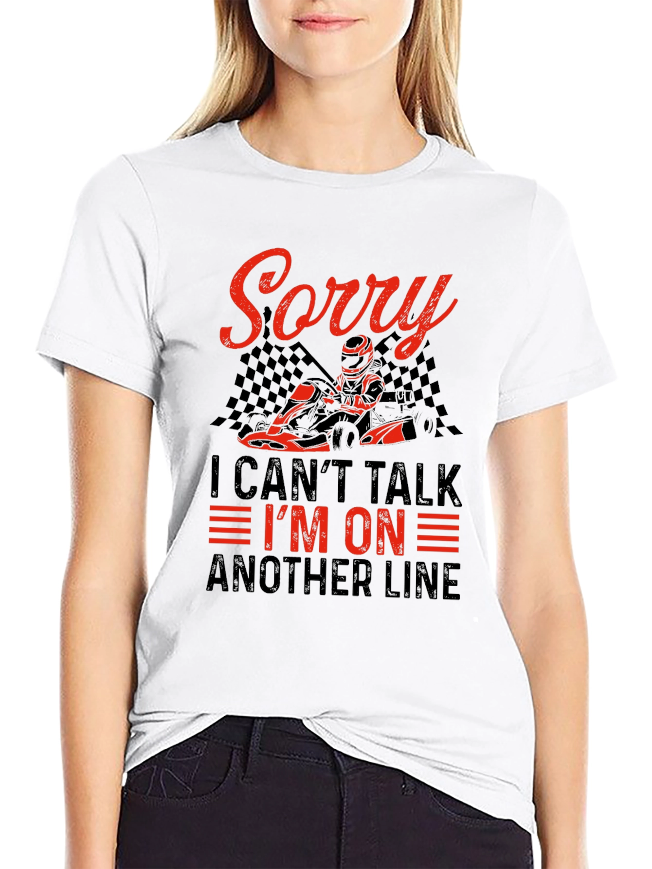 Sorry I Cant Talk Racing T-Shirt