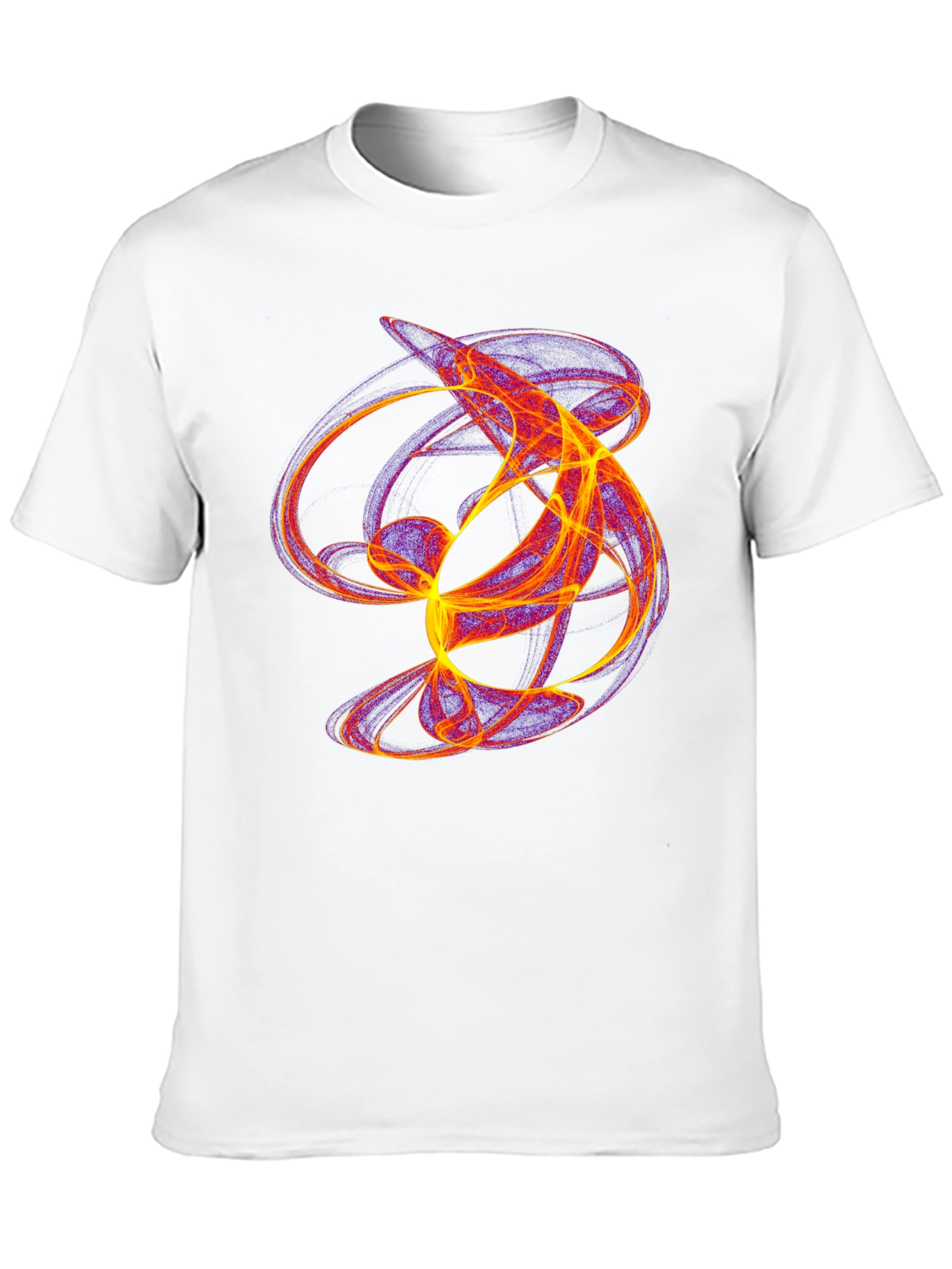 Abstract Flame Graphic Black T-Shirt