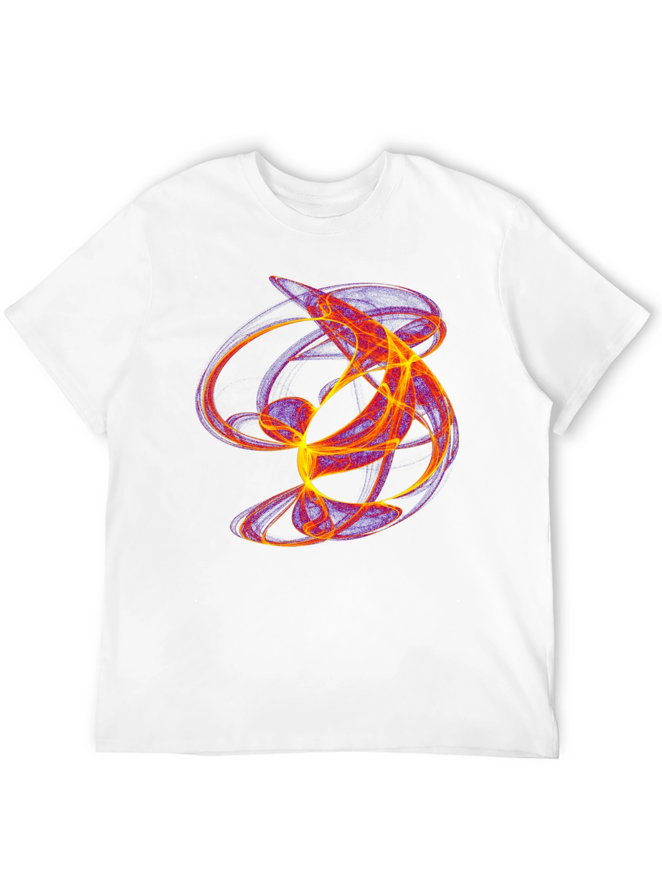 Abstract Flame Graphic Black T-Shirt