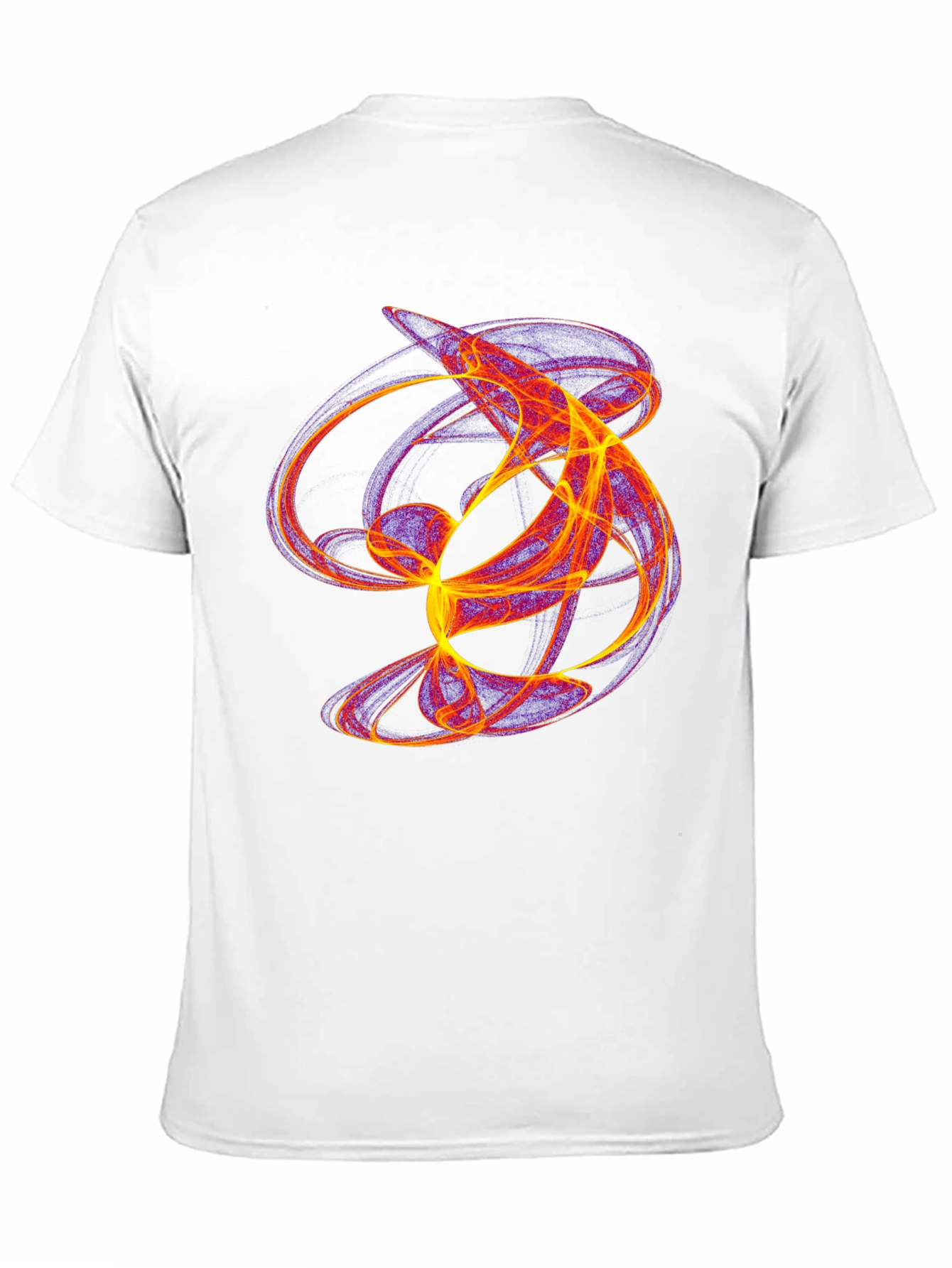 Abstract Flame Graphic Black T-Shirt