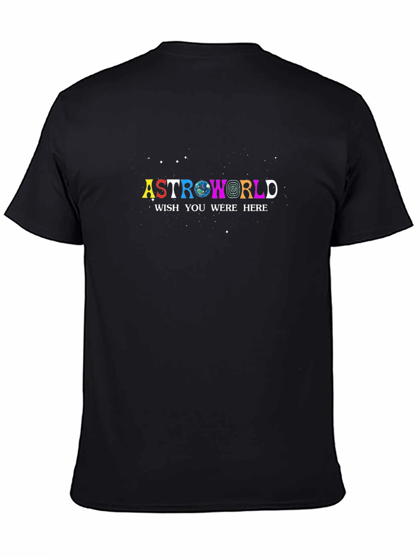 Astroworld Wish You Were Here Black Graphic T-Shirt