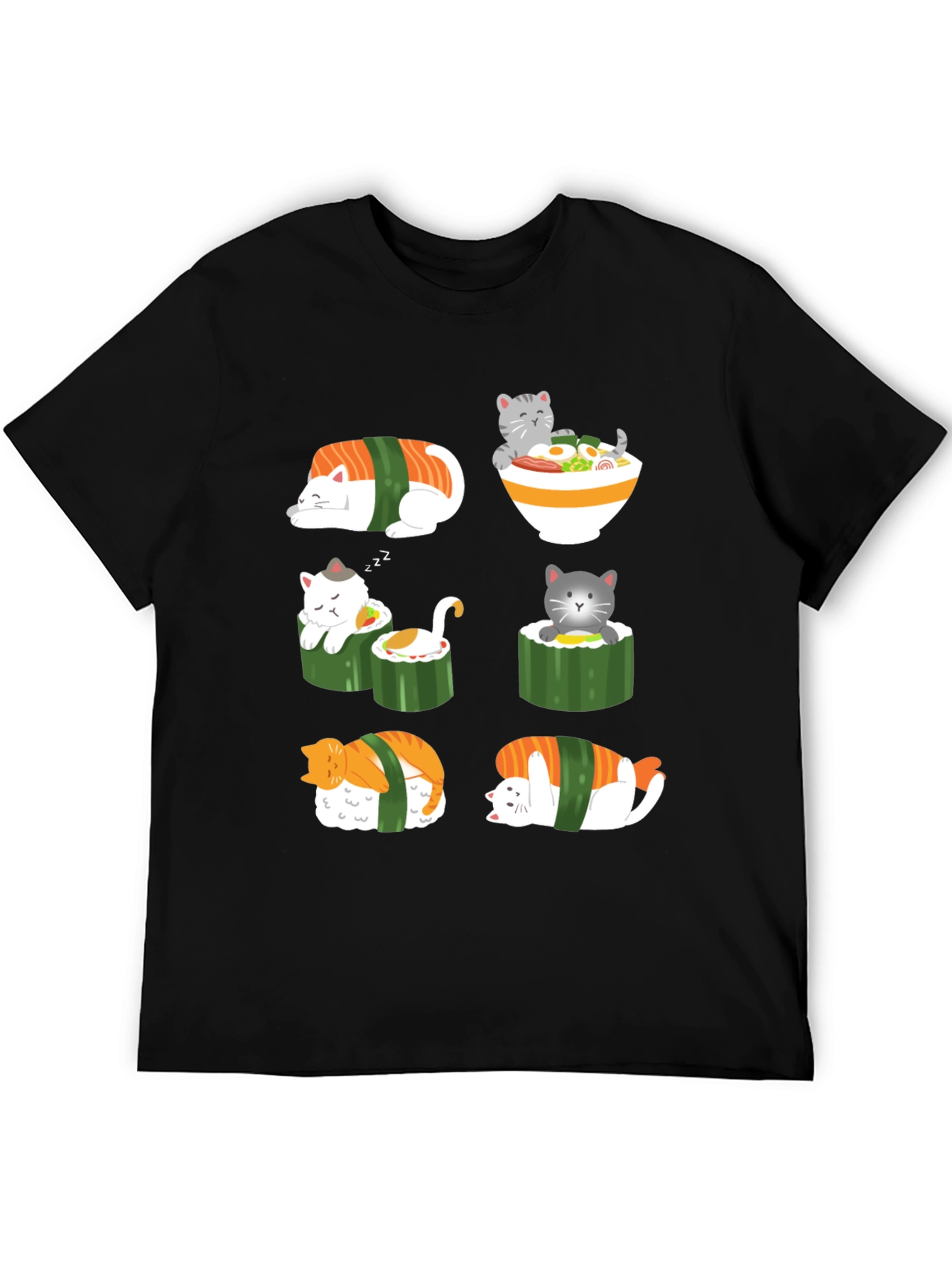 Sushi Cat Graphic T-Shirt