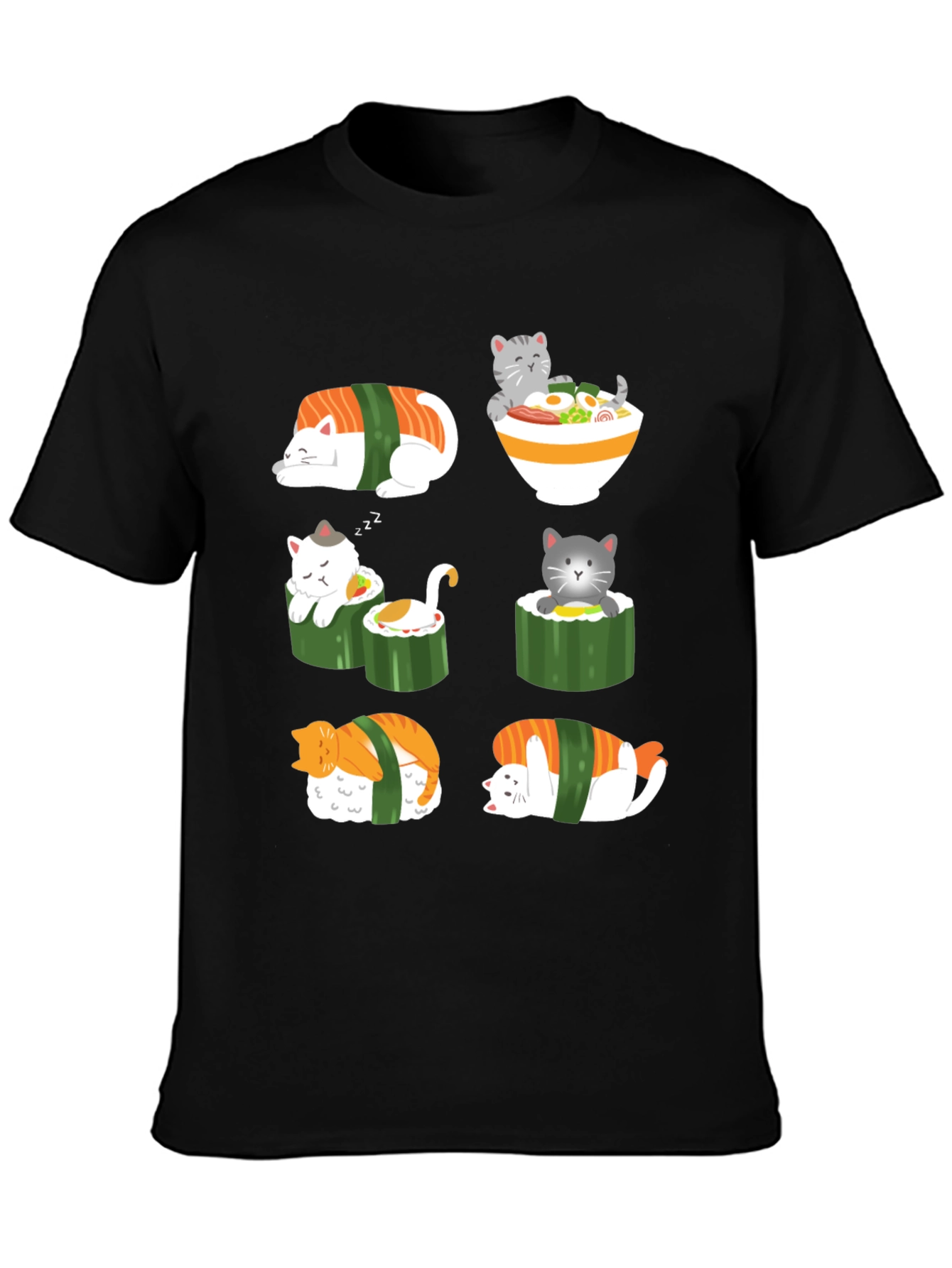 Sushi Cat Graphic T-Shirt