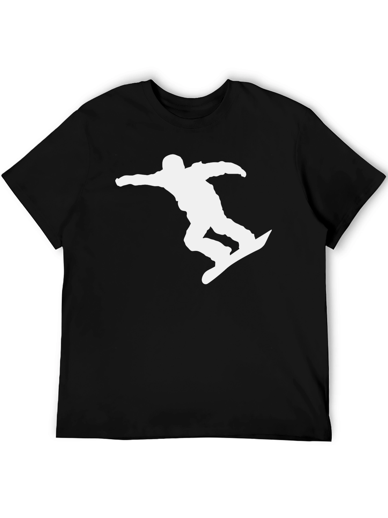 Snowboarder Silhouette Tee - Black Graphic T-Shirt