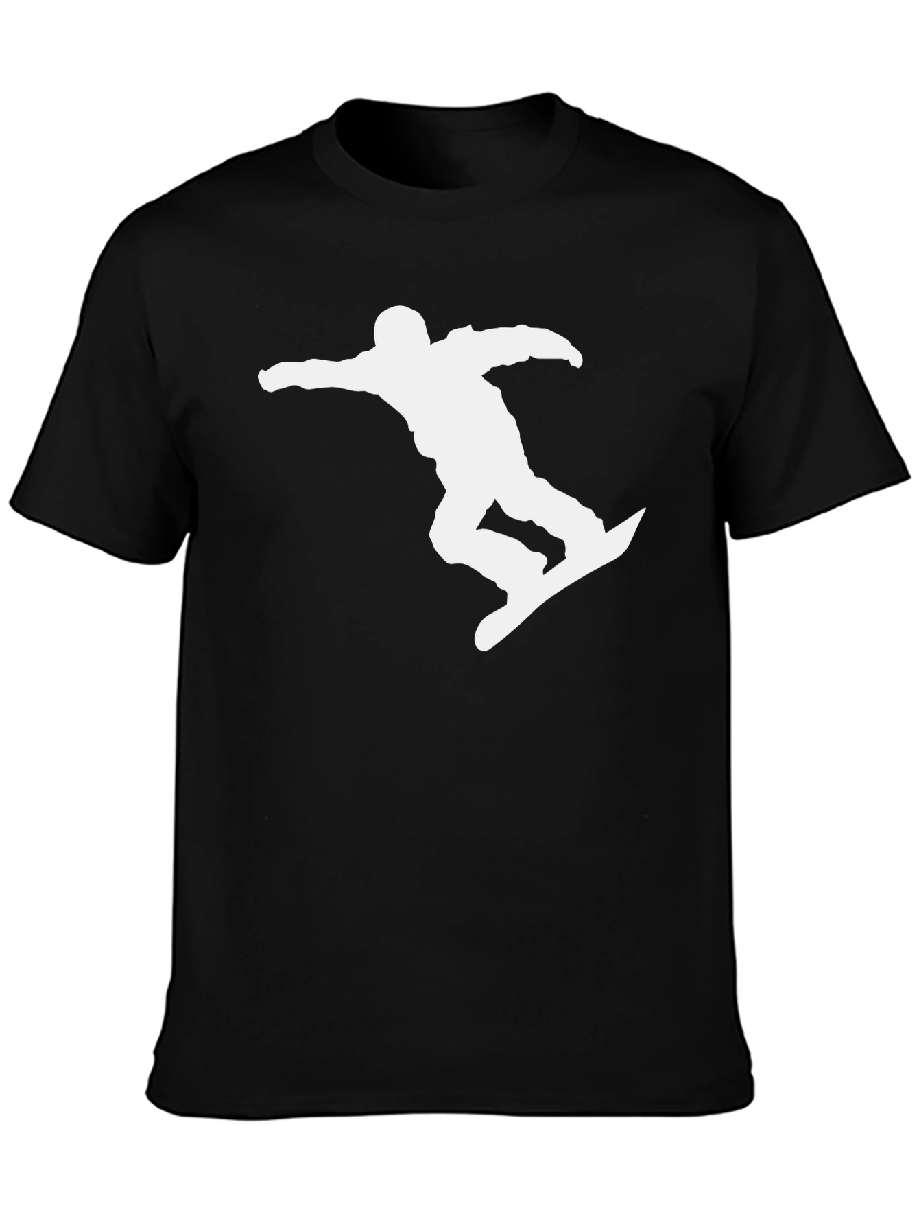Snowboarder Silhouette Tee - Black Graphic T-Shirt