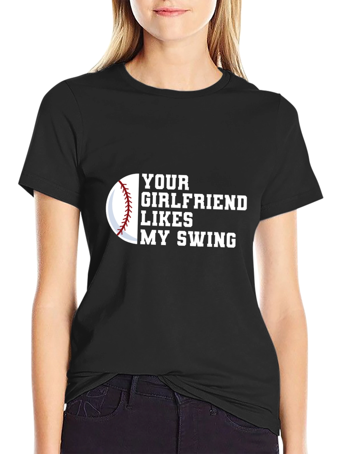 Your Girlfriend Likes My Swing Novelty Graphic Tee