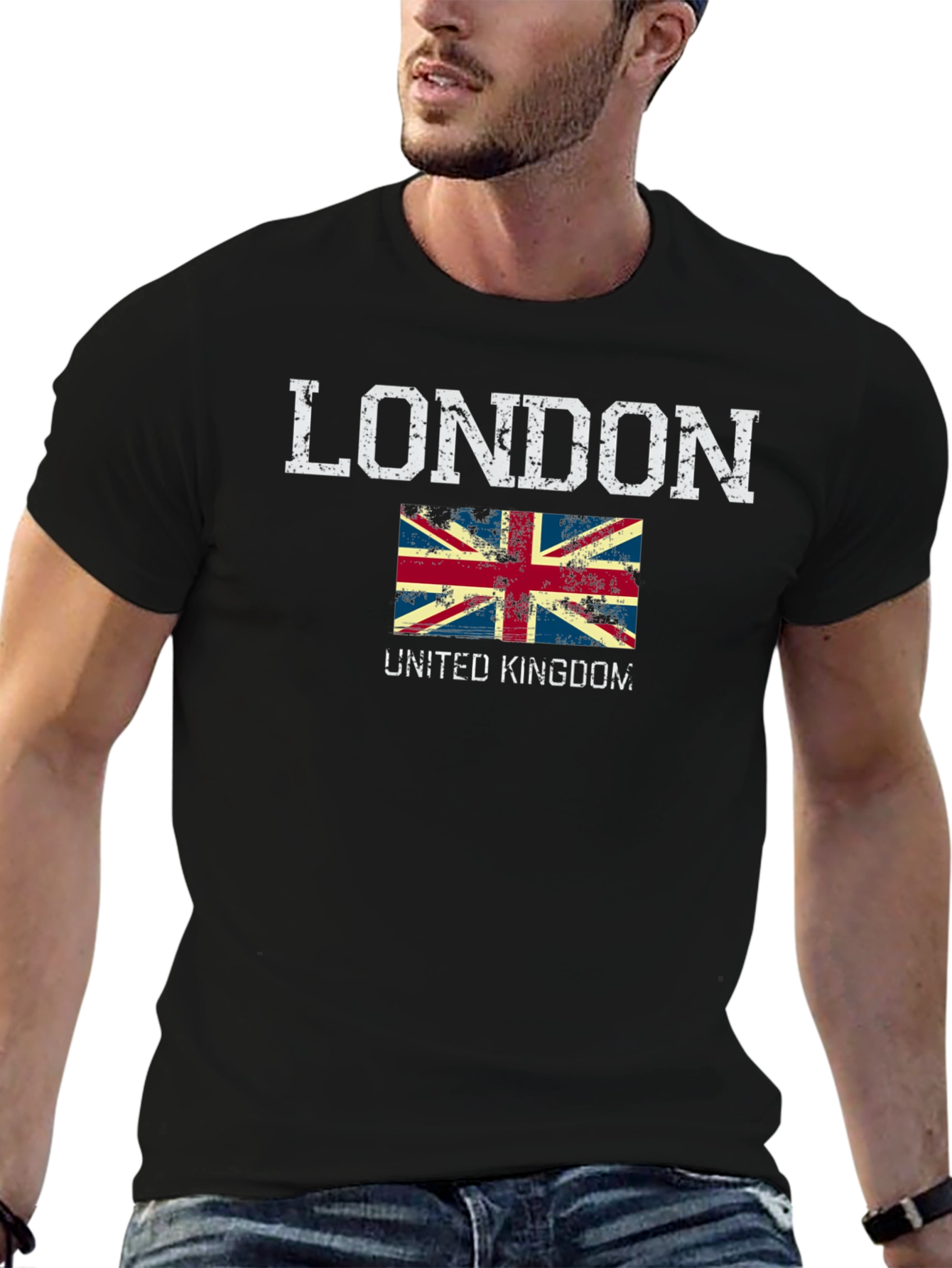 London UK Flag Distressed T-Shirt